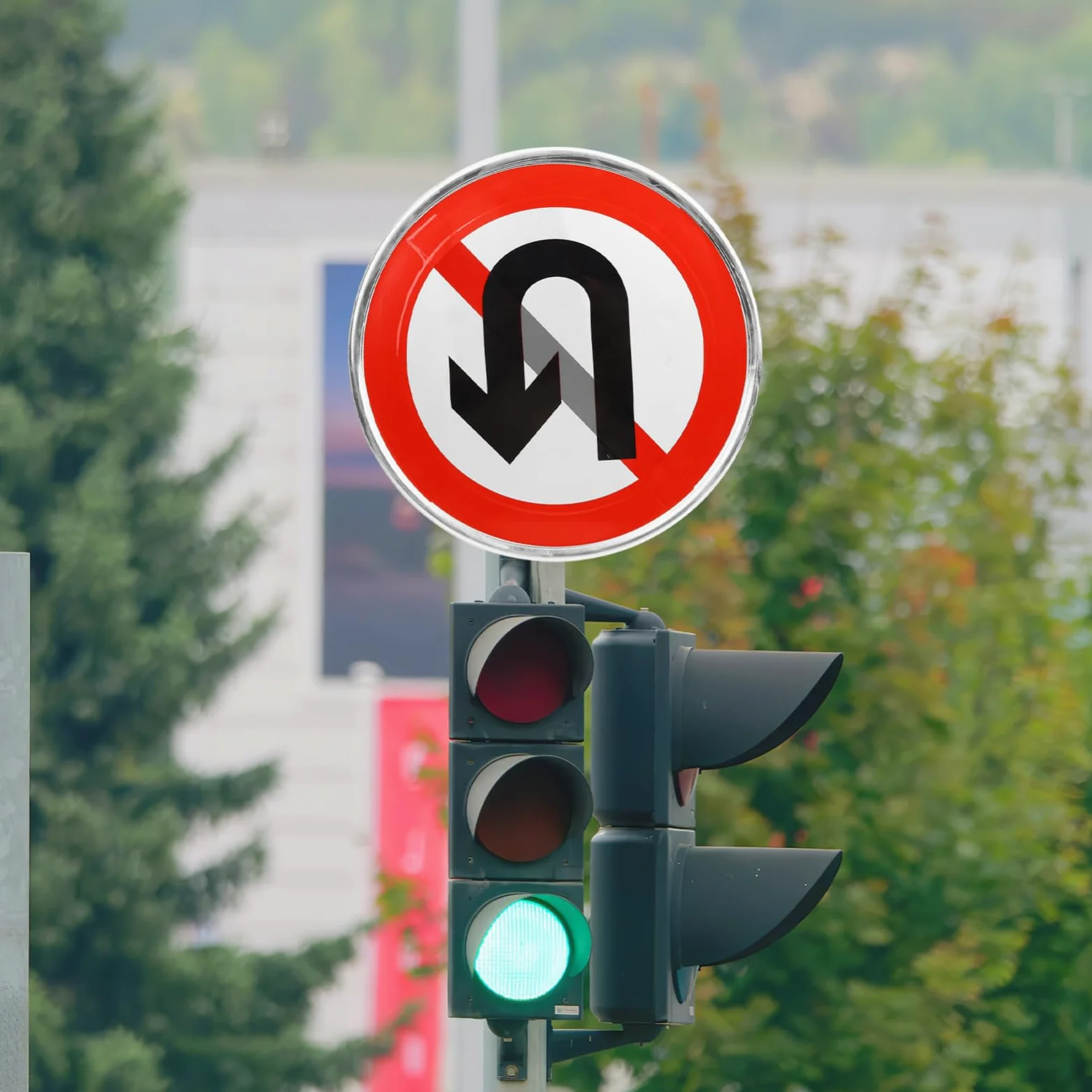 Cartello Metallico No U-turn per Vialetto, Strada Privata e Controllo | Design Riflettente, Facile da Leggere, Alluminio, Resistente alle Intemperie, Uso Esterno