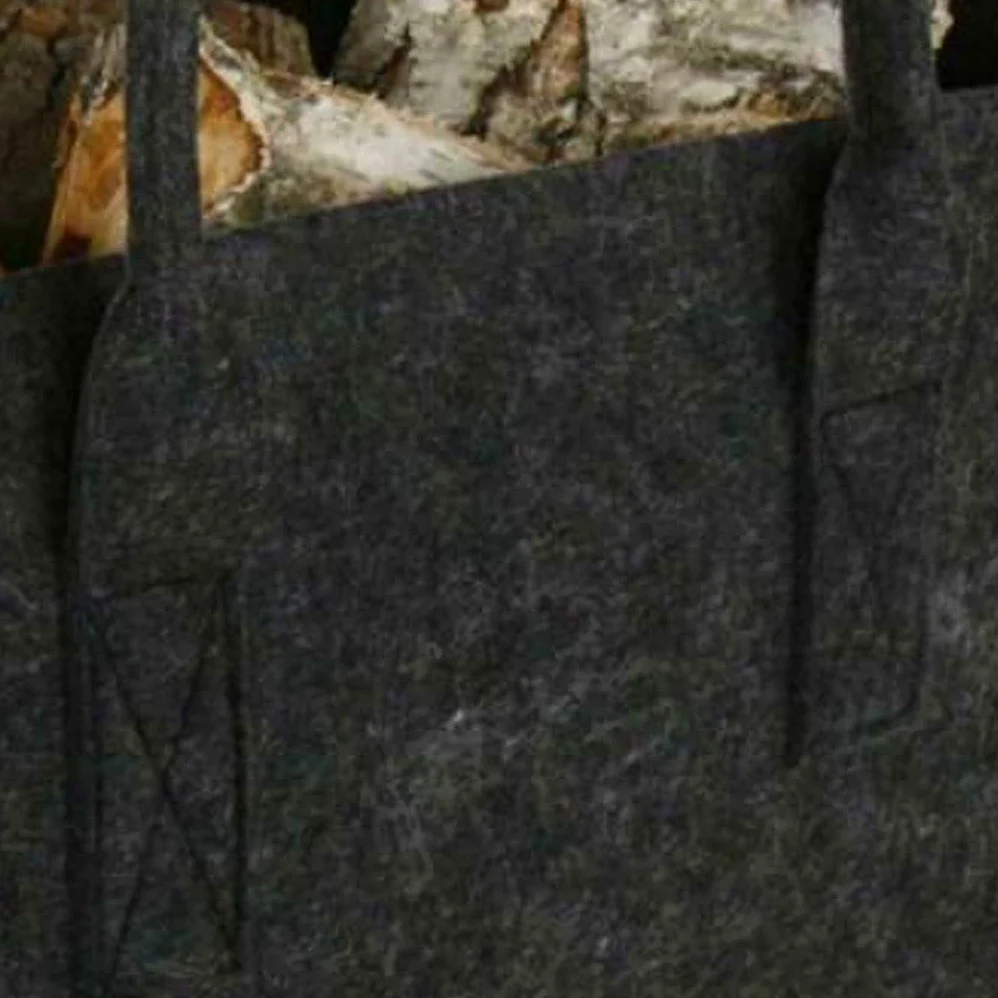 Borsa in feltro Borsa in legno per caminetto nero Cestino in feltro Tasca per legna da ardere Cesto per legna da ardere Cestino per bancarelle di giornali (A)