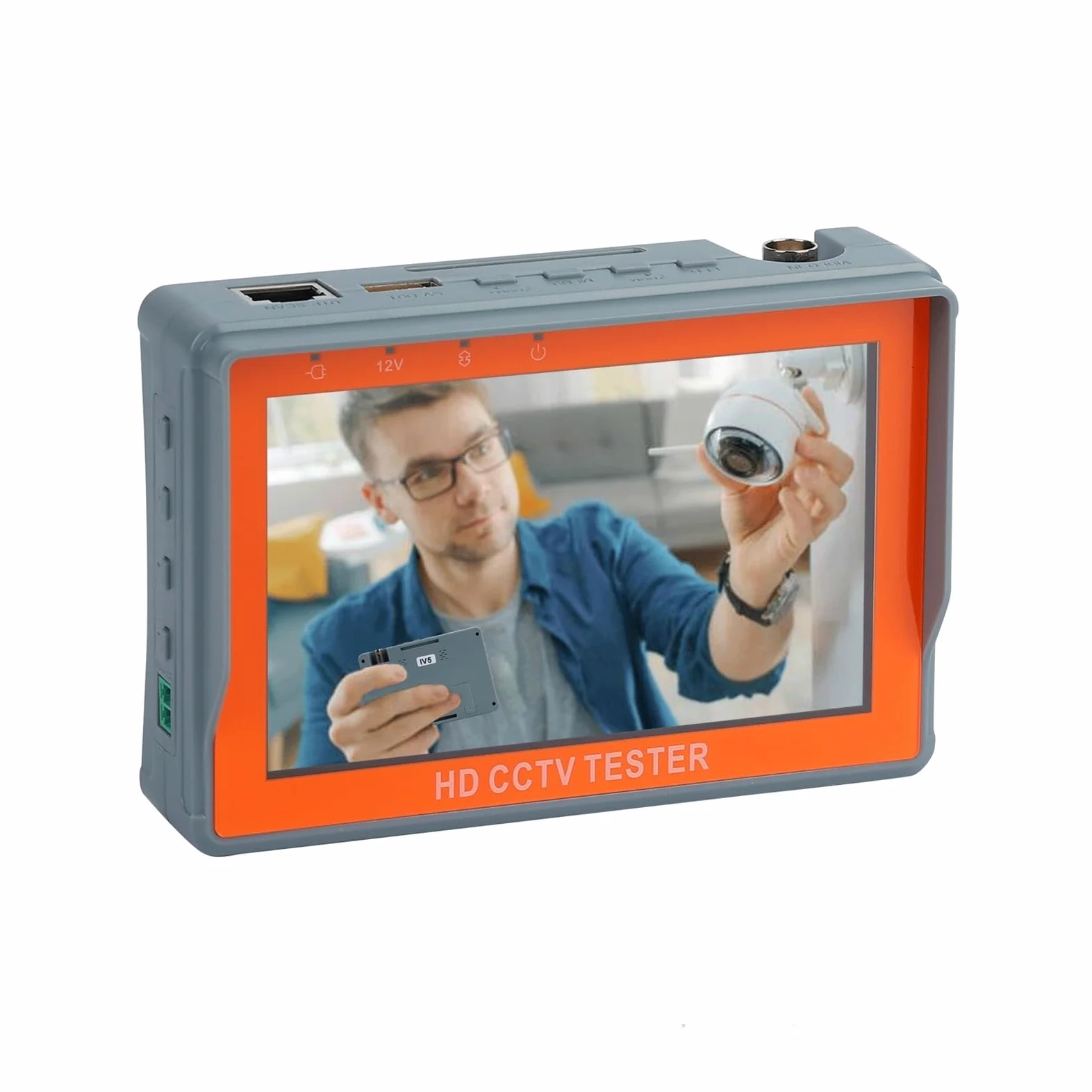 CCTV Tester IV5 8MP 12V1A AHD TVI CVI 5 ''Monitor di Sicurezza PTZ Supporto Pal/NTSC Segnale Video CVBS Test Tester CCTV Portatile
