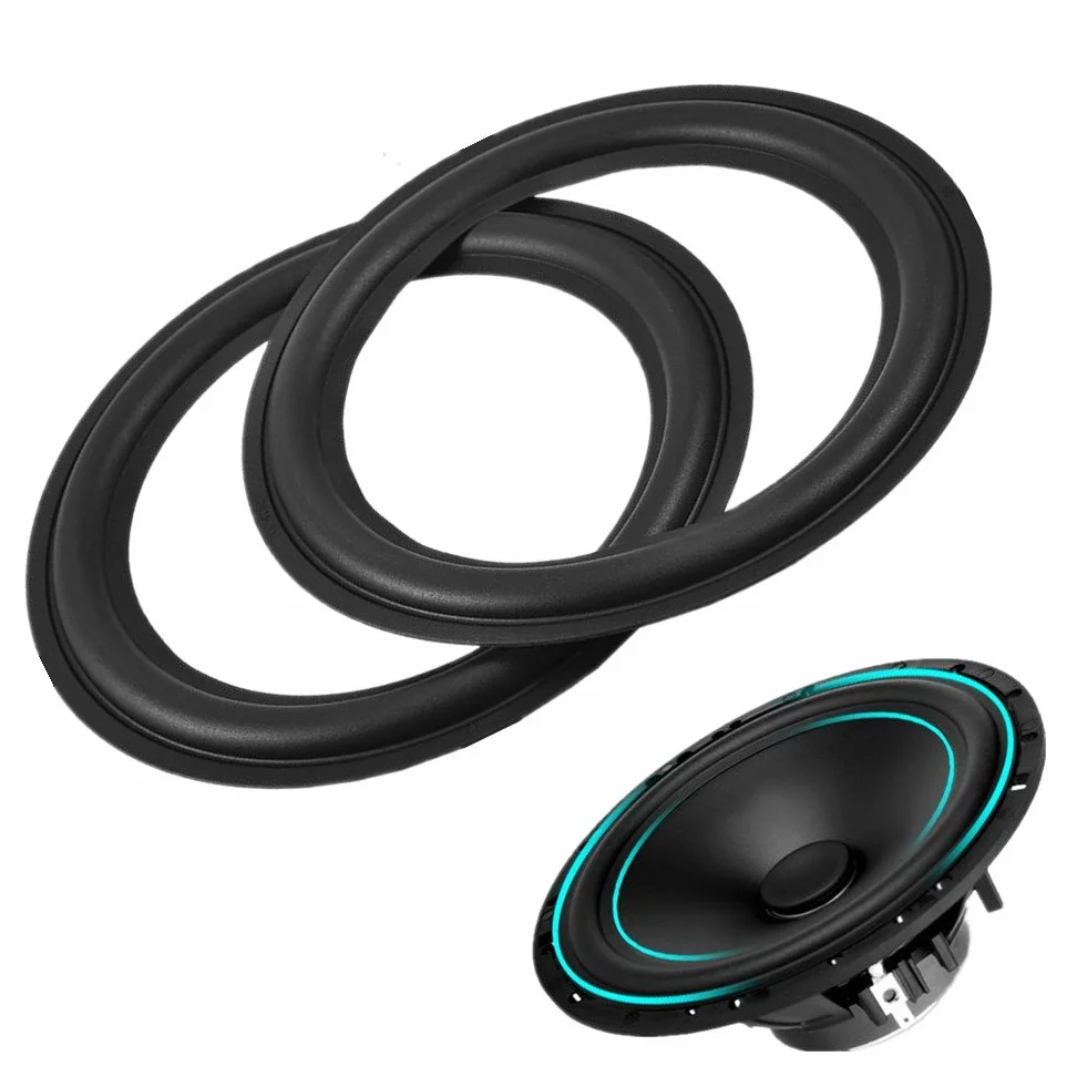 2 Pezzi Bordi in Gomma, Altoparlante da 8 Pollici Bordo in Gomma Riparazione Surround Bordo in Gomma Woofer Sostituzione Parti di Riparazione per, Altoparlante