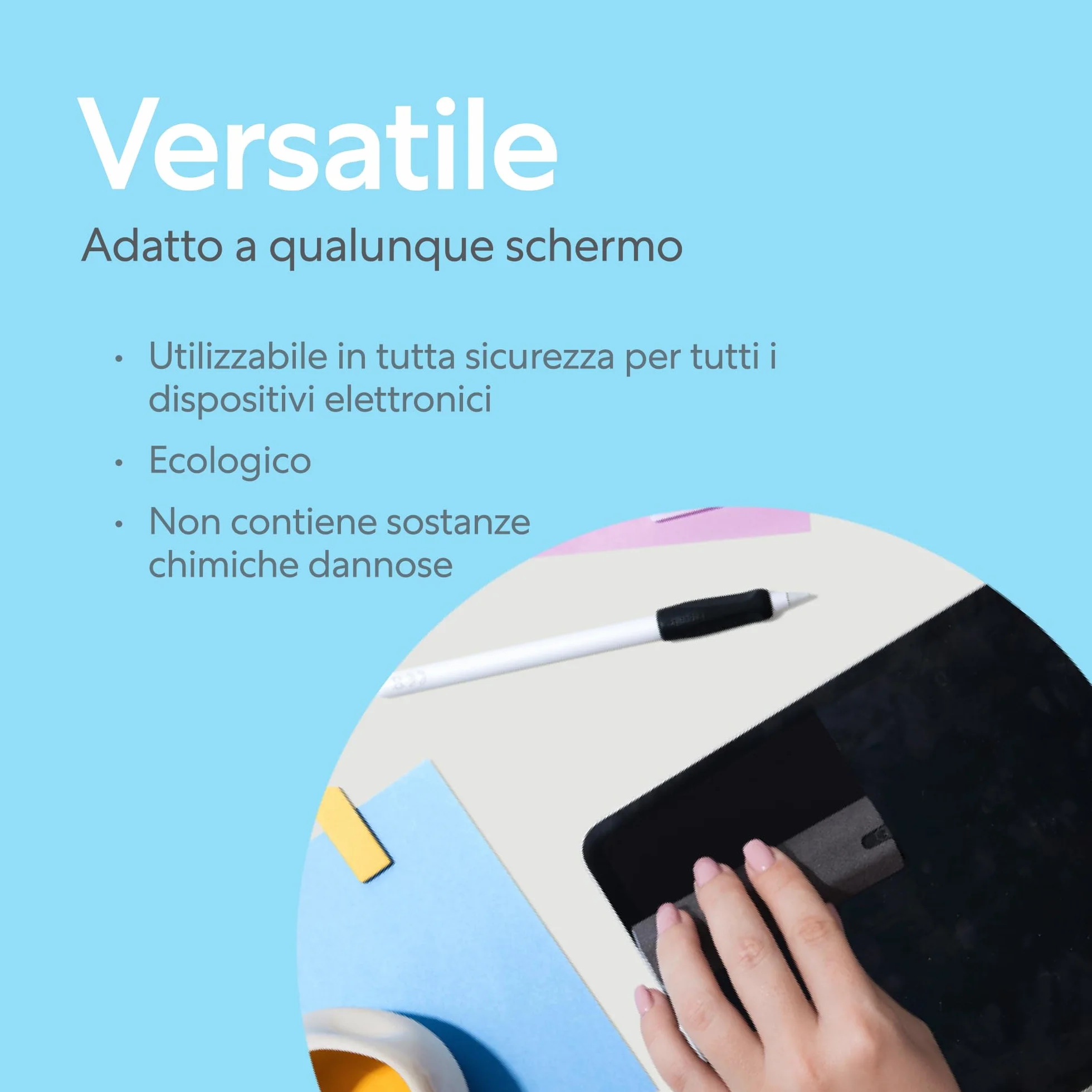 Paperlike® All-in-one Cleaning Kit - Flacone spray in microfibra ricaricabile & soluzione pulente + 5 compresse di ricarica - sicuro su display di iPad & dispositivi elettronici