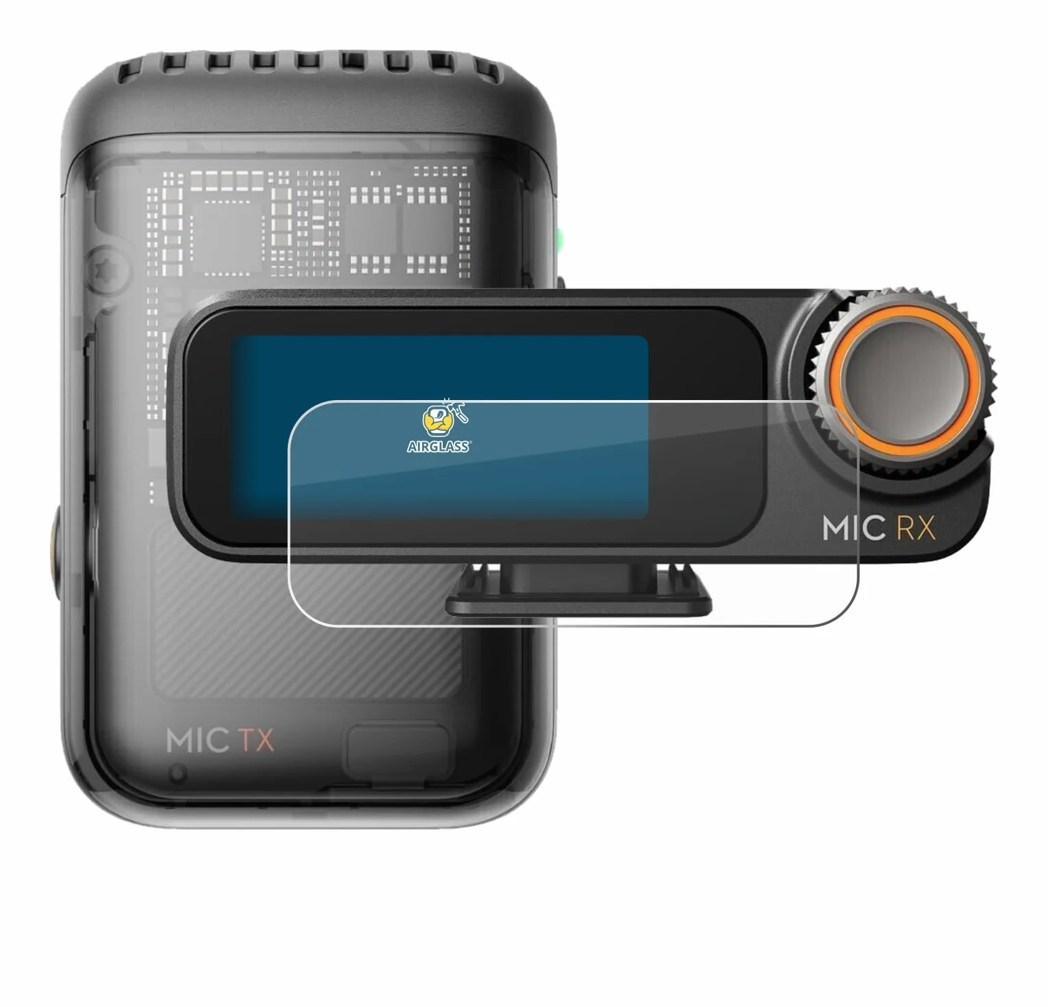 brotect Pellicola Protettiva Vetro per DJI Mic 2 (Receiver) Protezione Schermo [Durezza Estrema 9H, Chiaro]