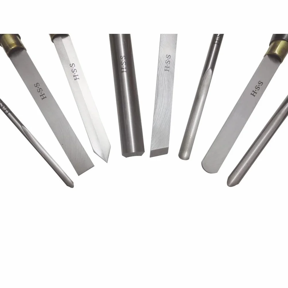 Set 8 HSS professionale girevole legno coltello tornio sgorbia legno