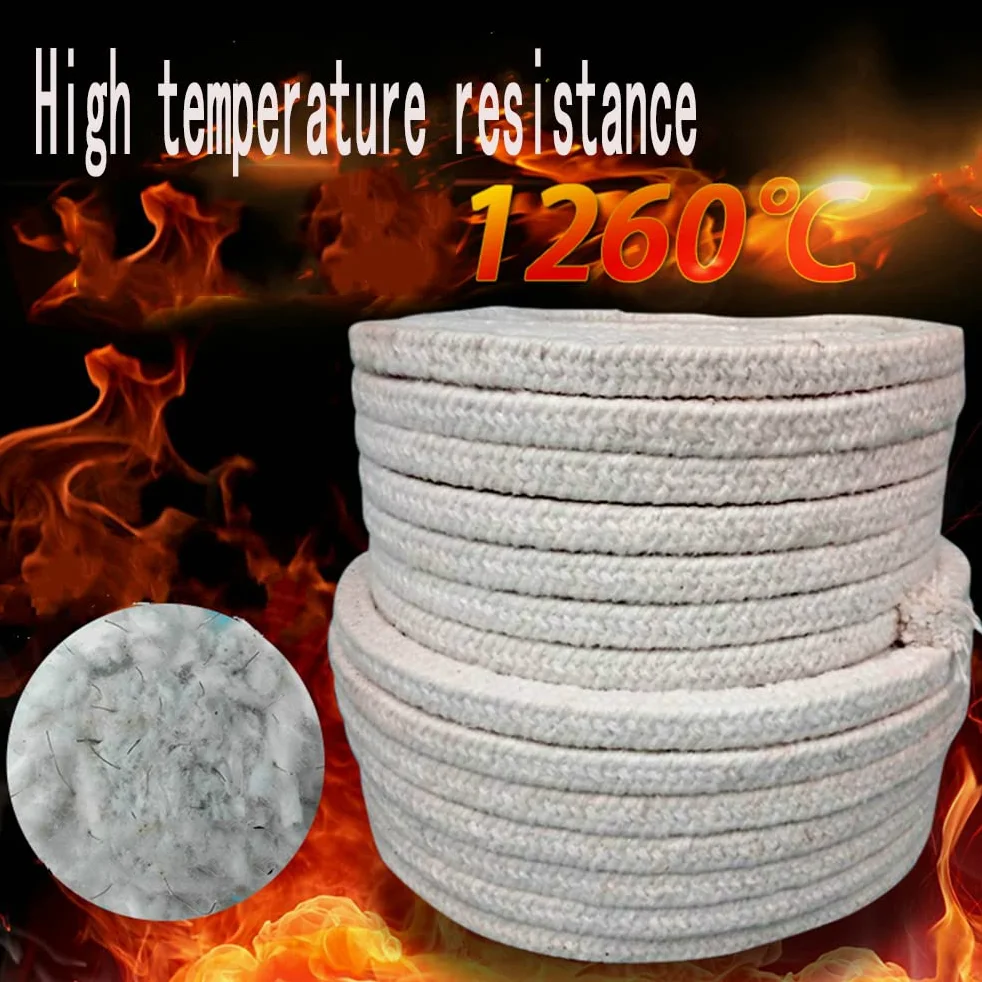 Corda in fibra di vetro per stufe, Guarnizione in corda in fibra ceramica, lunghezza 1 m, quadrato 14-20 mm | 18x18mm*1m