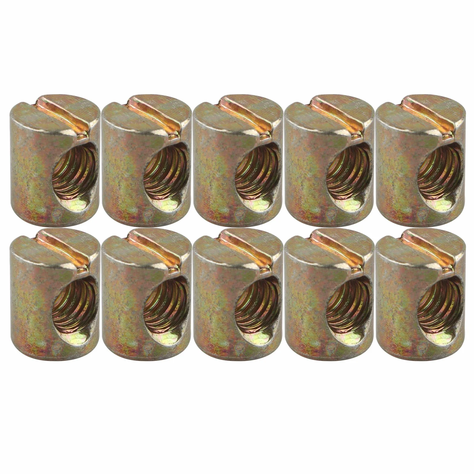 Titanio Barrel Dadi M8 15 mm per Mobili Letto Sedie 10 Pezzi