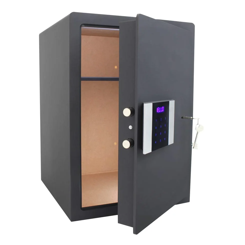 Rottner cassaforte a mobile per hotel Prestige 500, in acciaio, con serratura elettronica e pannello touch (codice master), apertura di emergenza meccanica, illuminazione interna, di colore nero.