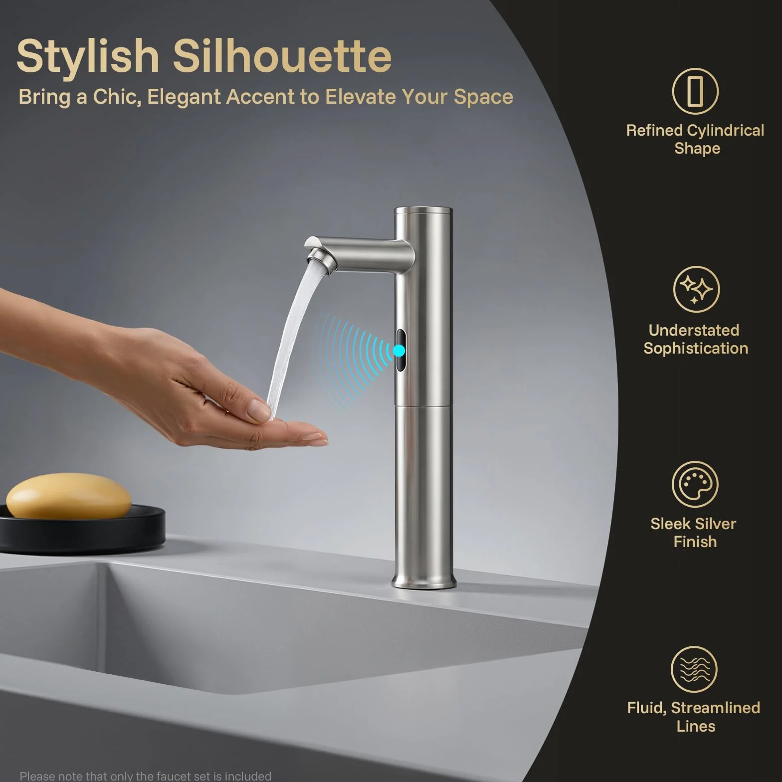 Rubinetto automatico con sensore a infrarossi per lavabo bagno cucina