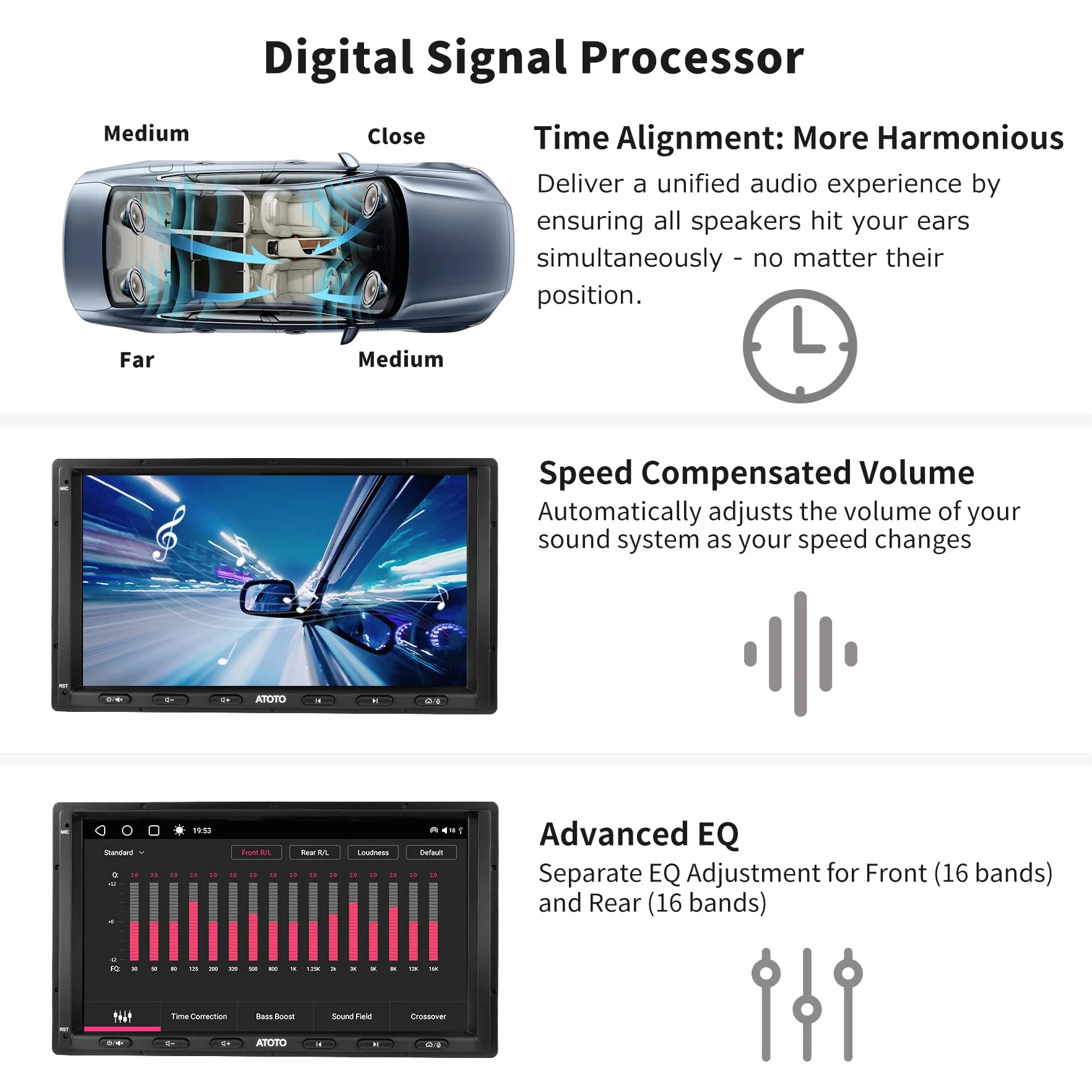 ATOTO S8VW07A4MS 7Pollici Android Autoradio 2 DIN Compatibile con VW Volkswagen/Golf/Polo/Tiguan, Carplay senza fili e Android Auto,Tracciamento GPS, 2 Bluetooth, 4G integrato,4G+32G, per Globale