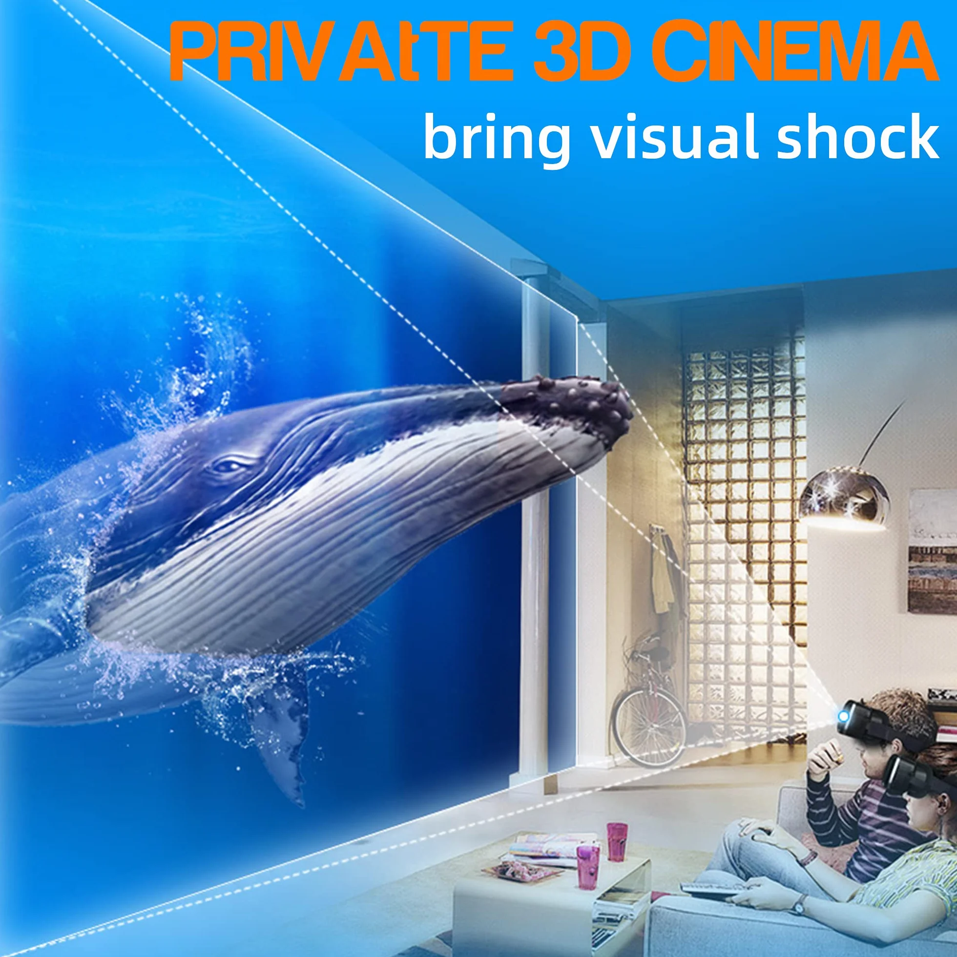 Occhiali VR 3D per Smartphone, 3D Visore Realtà Virtuale, HD VR per Film & Giochi, Compatibile con la Maggior parte degli Smartphone (4,7-6,7 Pollici). Regalo di Natale Perfetto.