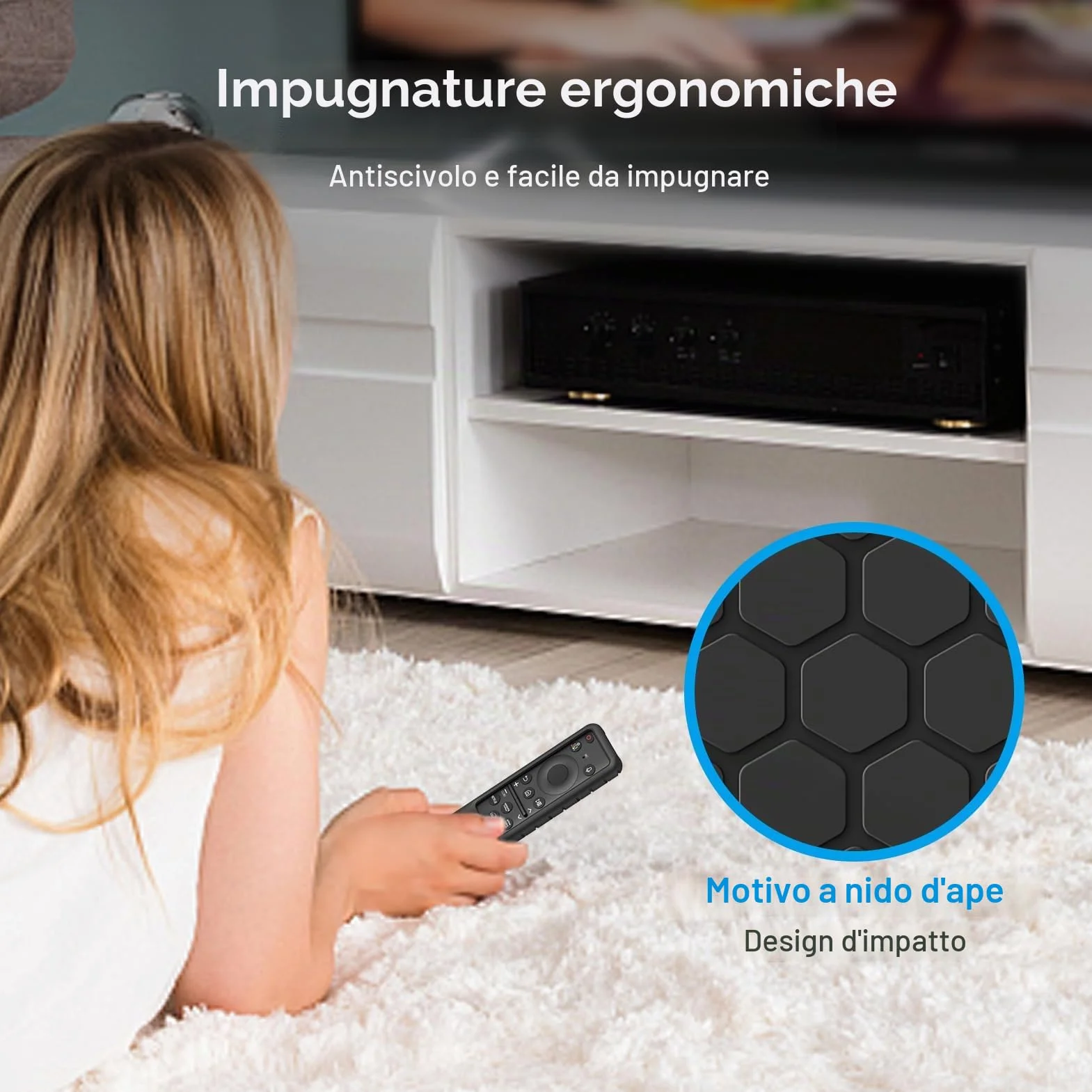 FINTIE Custodia Telecomando per Samsung Solar Cell TM2560E TM2360E TM2360F TM2361F TM2361E BN59-01480A BN59-01455A BN59-01436A BN59-01432A, Cover in Silicone Antiurto Antiscivolo Leggera, Nero