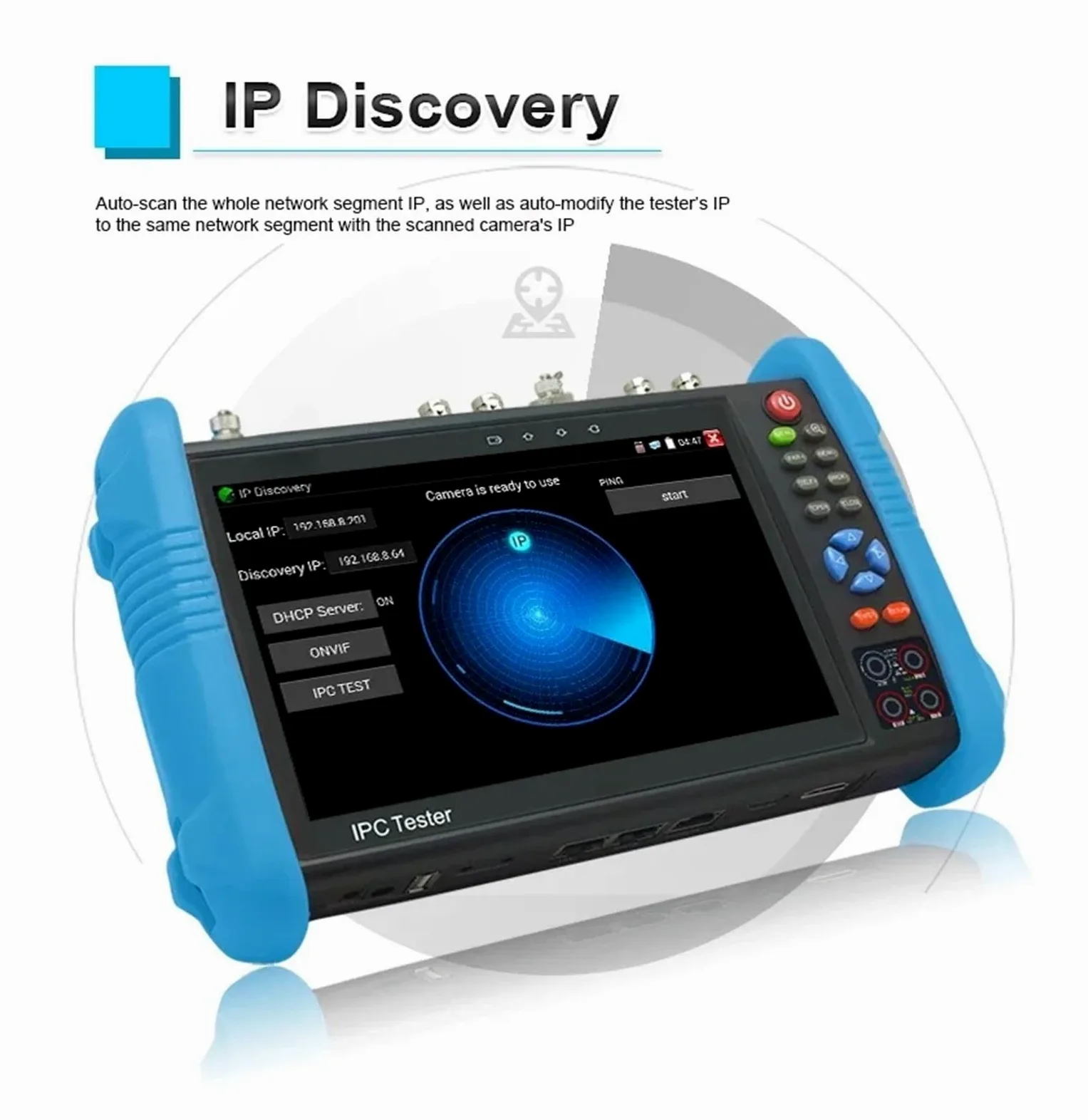Supporto per tester CCTV per telecamera IP Tester IPC Aggiornato Tester IPC9800Pro Telecamera IP 8MP AHD CVI TVI 8K Tester Telecamera IP PTZ Tester Cavo VGA CCTV Test(IPC-9800ADHS Pro)