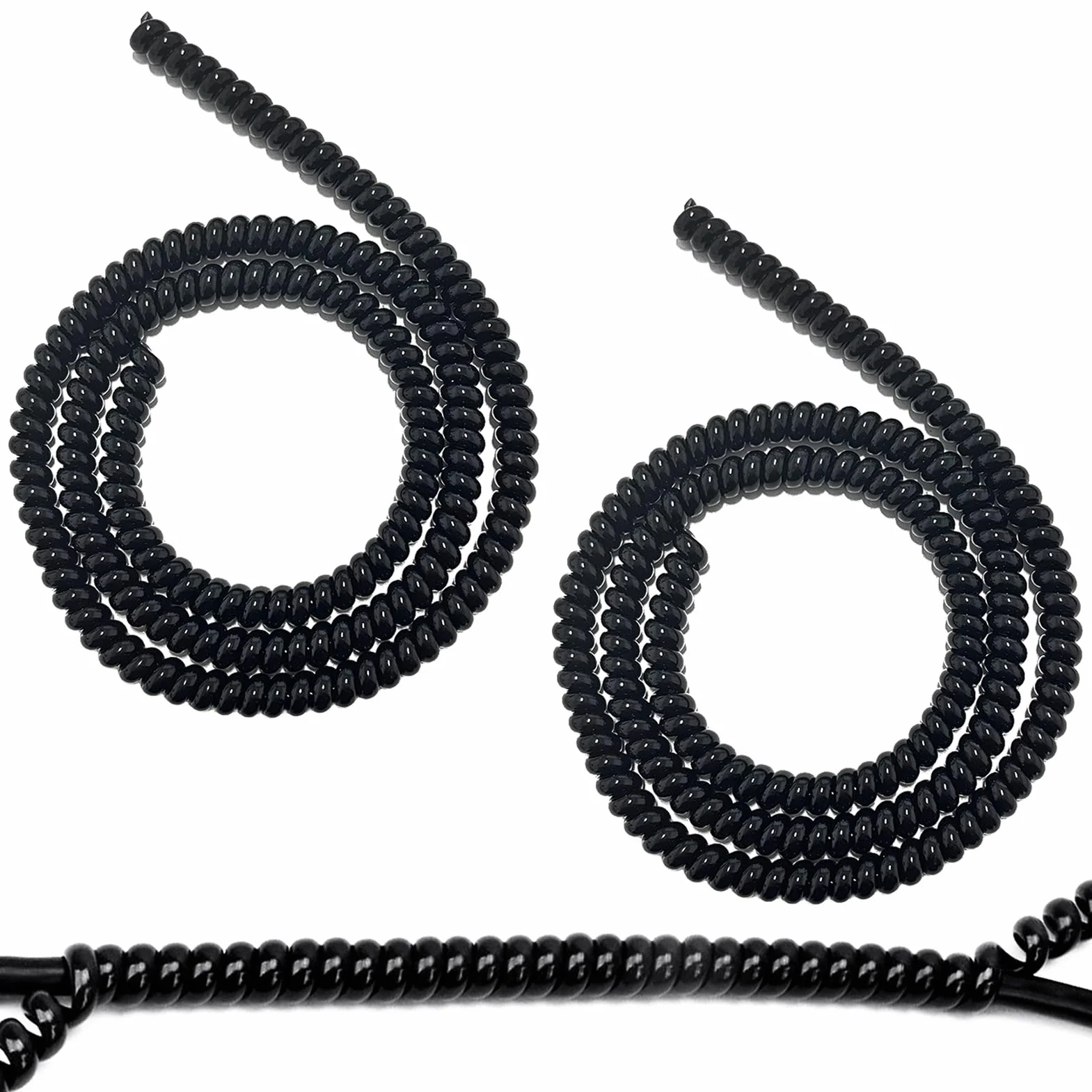 2 x 90 cm Raccoglicavi Spiralato Spirale Cavo di Protezione Del Filo Tubo Spirale Avvolgicavo Tubo a Spirale Raccogli Spiralato Nero