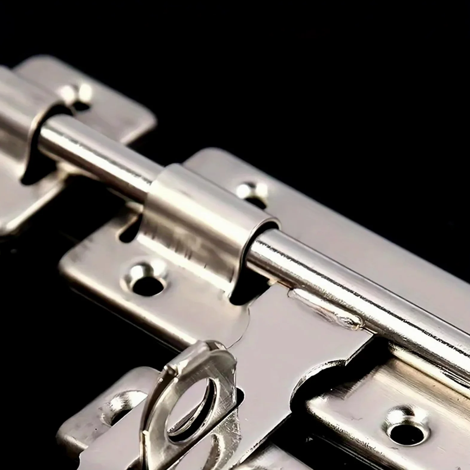 Set di 5 serrature for porta in acciaio inox con chiavistello e lucchetto, spazzolato Per Porta