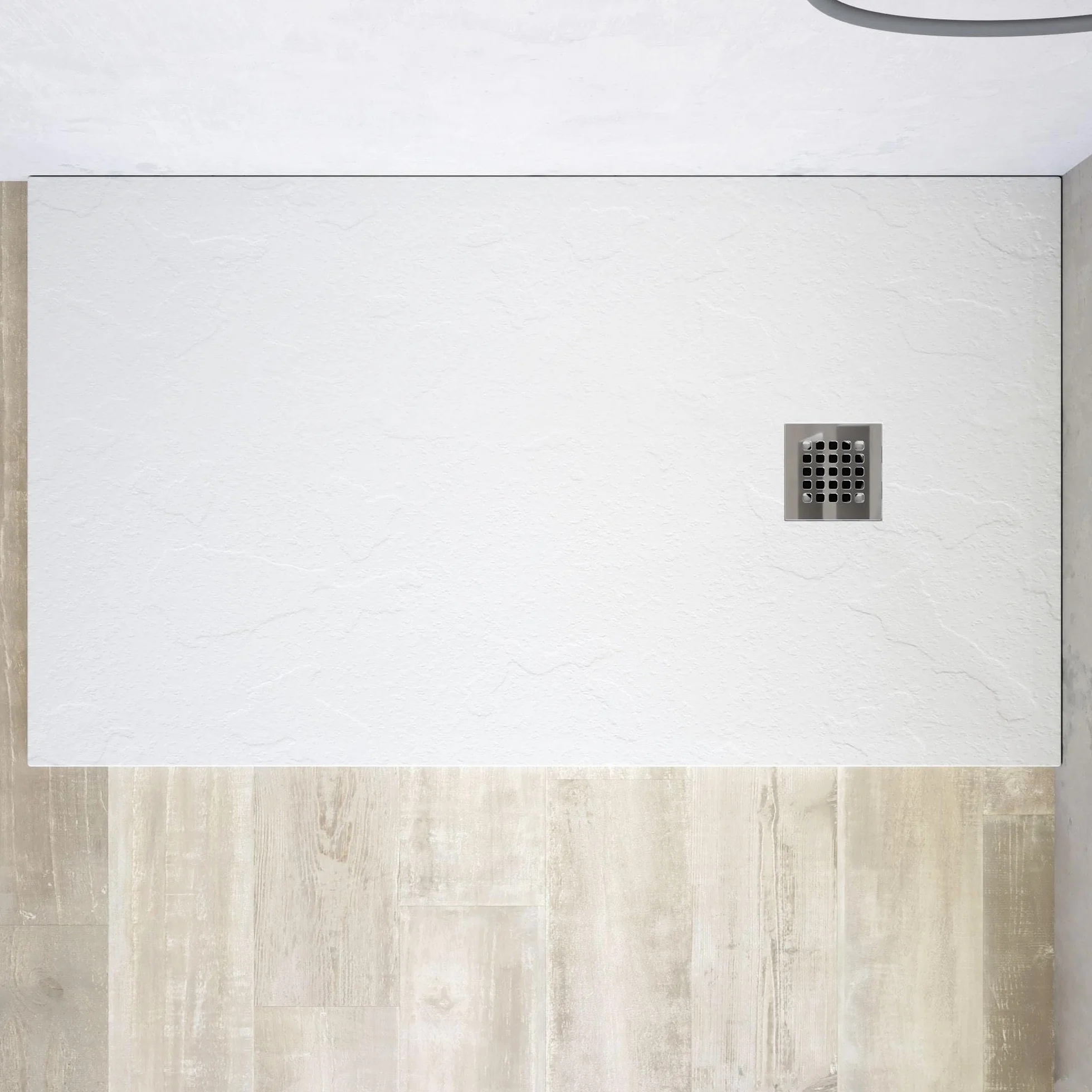 Piatto Doccia Marmoresina Bianco Antiscivolo 90x170 h3cm Effetto Pietra