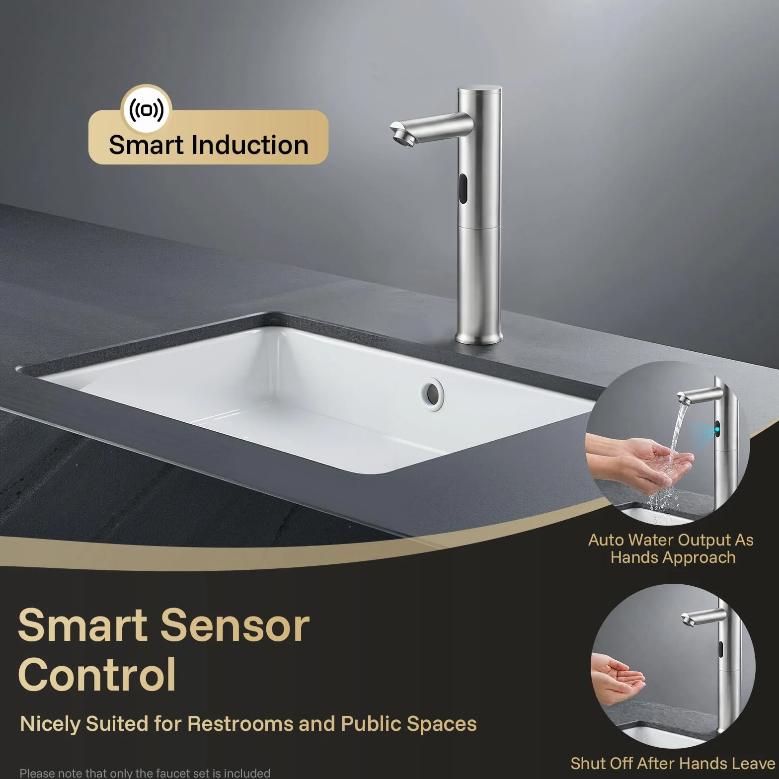 Rubinetto automatico con sensore a infrarossi per lavabo bagno cucina
