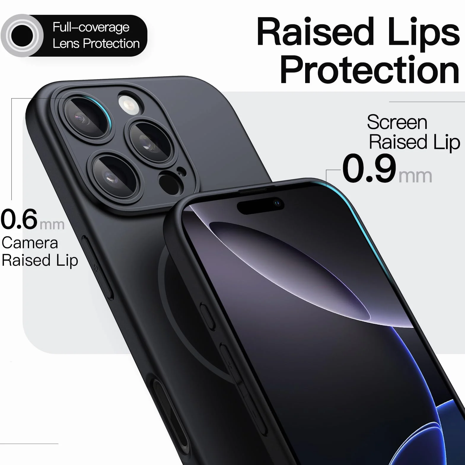 JETech Cover Magnetica Slim per iPhone 16 Pro Max 6,9 Pollici Compatibile con MagSafe, Protezione Completa Lenti della Fotocamera, Custodia Ultra Sottile Leggera Finitura Opaca (Nero)