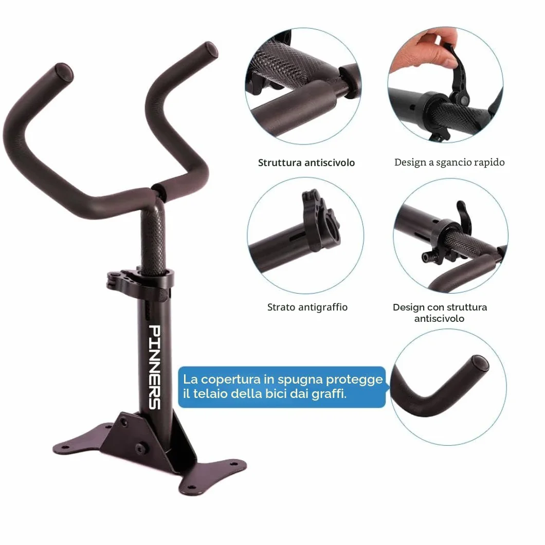 Pieghevole Imbottito Supporto per Bicicletta da Parete