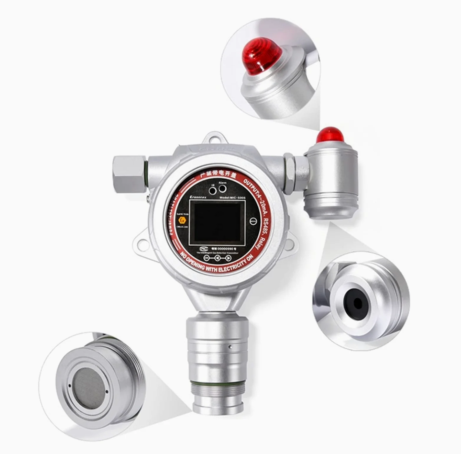 Misuratori della qualità dell'aria, Rilevatore di gas ozono portatile, 0-10 ppm, 0-100 ppm, misuratore portatile for tester O3 con display LCD digitale, include allarmi acustici e visivi(0-10ppm)