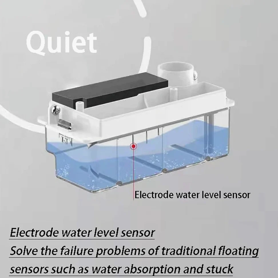 Pompa Condensa Climatizzatore, Pompa di drenaggio del condizionatore d'aria Pompe di sollevamento for la rimozione automatica della condensa ultra-silenziosa for condizionatori d'aria a gancio da 1 a