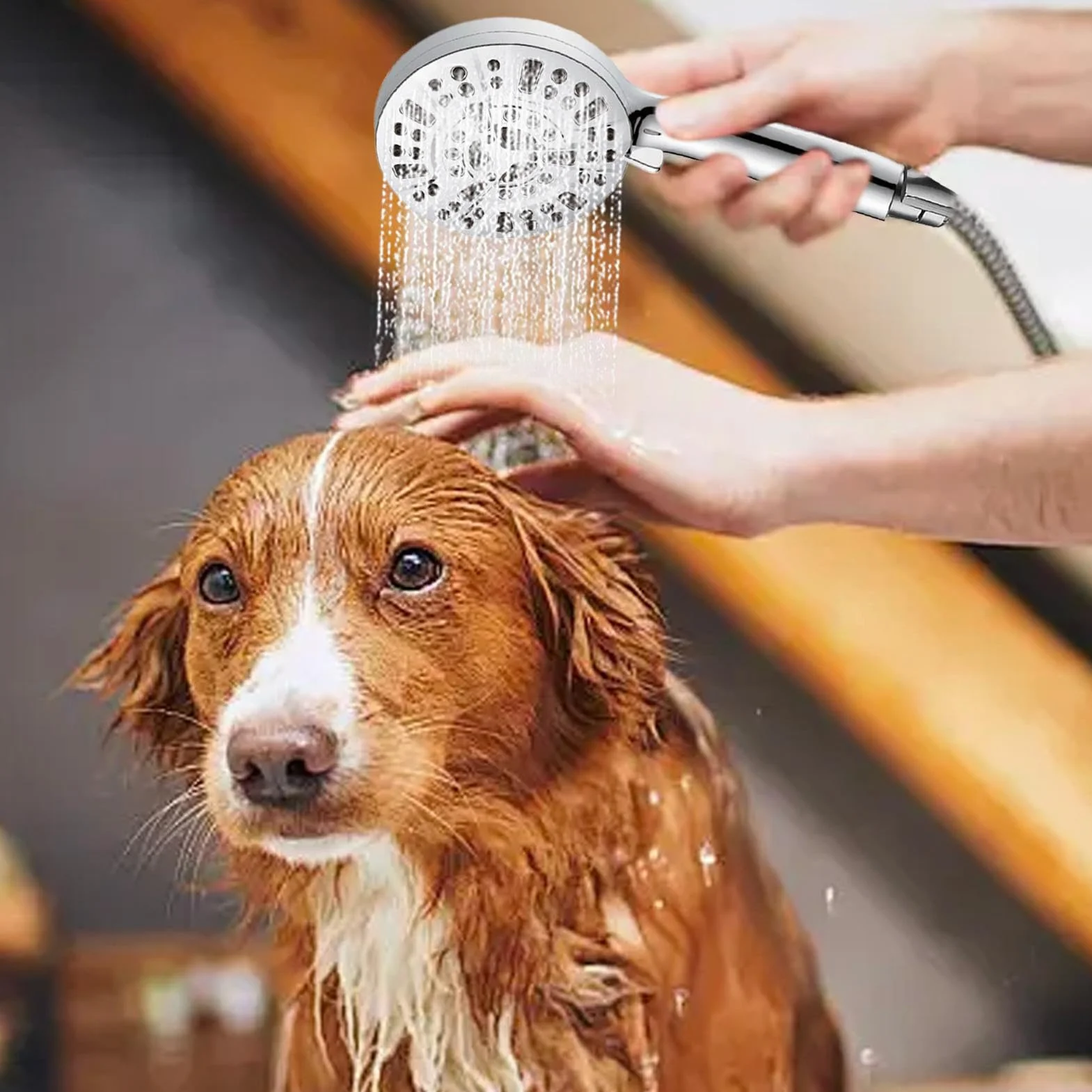 Guida per doccia portatile, soffione per ad alta pressione | 10 modalità Doccia portatile ad alta pressione flessibile - Accessori per il bagno, potente strumento per il bagno di viaggio a spruzzo d'a