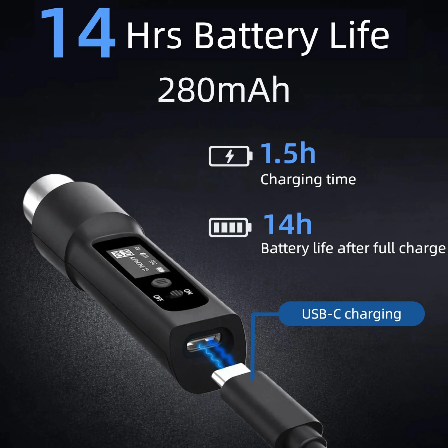 Ricevitore Bluetooth XLR wireless, adattatore audio XLR per altoparlanti PA e mixer audio, suono live e streaming, display di stato, batteria 14H, portata 30,5 m, ricarica USB-C (singolo)