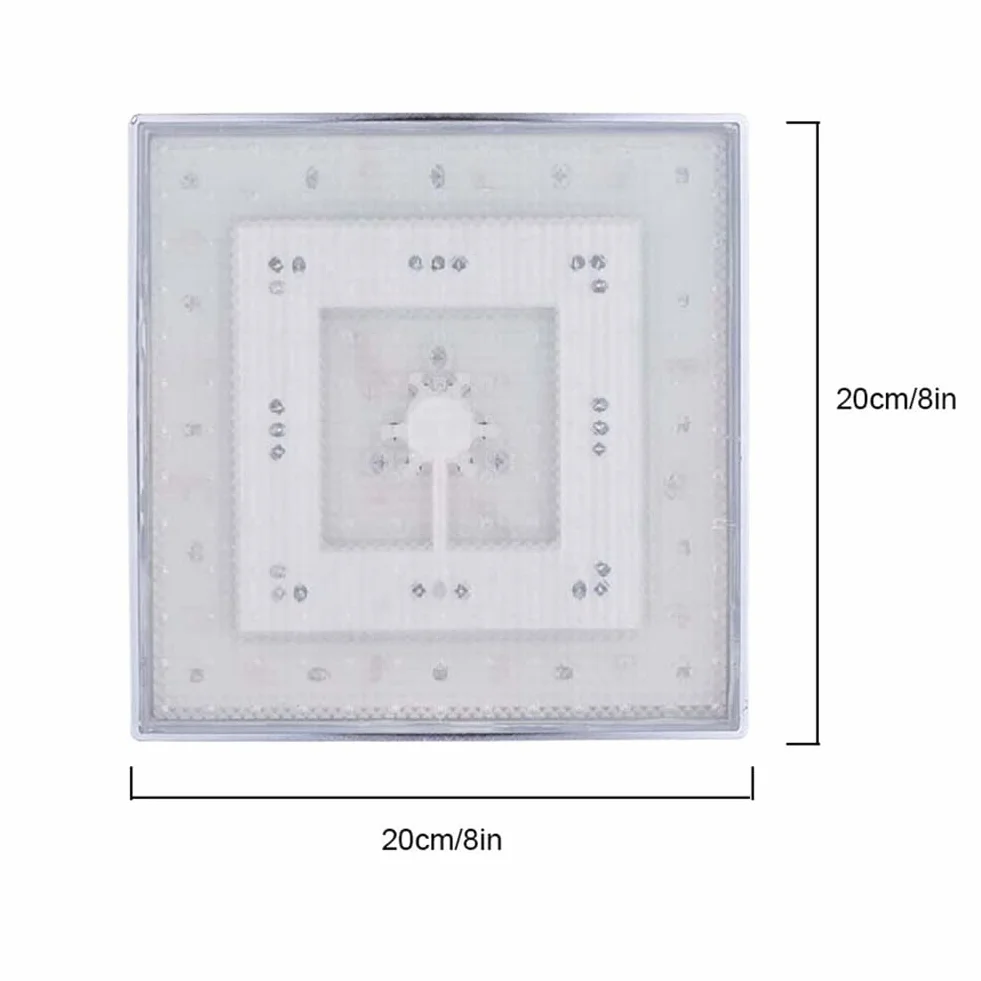 Chesoon Soffione doccia a LED Soffione Doccia a pioggia a risparmio idrico Quadrato ABS cromato facile da installare per il bagno (blu)