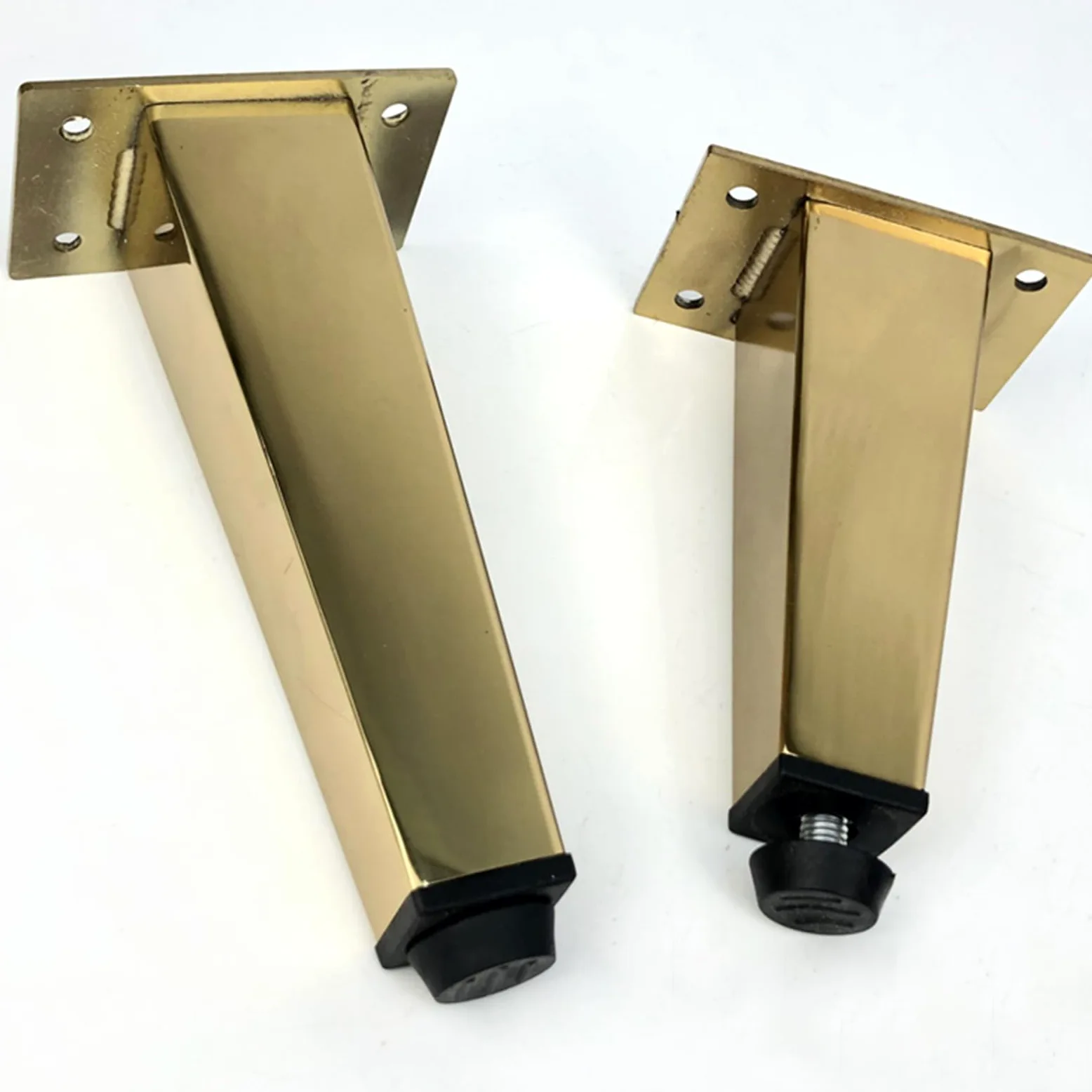 Generico Gambe per Mobili Piedini Regolabili Conici per Tavolo 4 Pezzi in Acciaio Inox Spazzolato Superficie Elettrolitica Altezza Piedini per Divano: 7-61 cm Piedini per Mobile 27,5 cm/10,8"