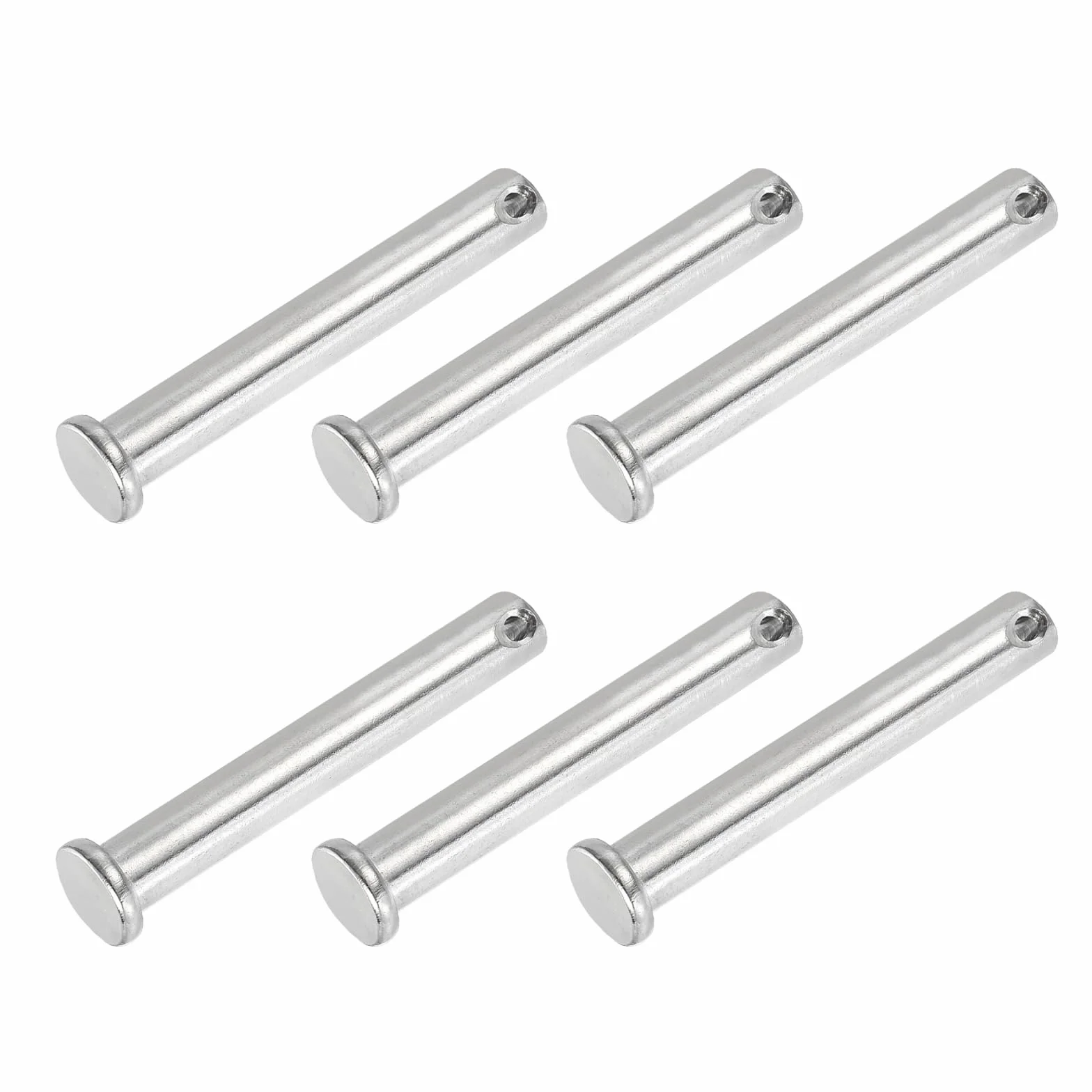PATIKIL Perni a Testa Piana a Foro Singolo, 6 Pezzi in Acciaio Inossidabile 304, 10 x 70mm per Serratura a Spina
