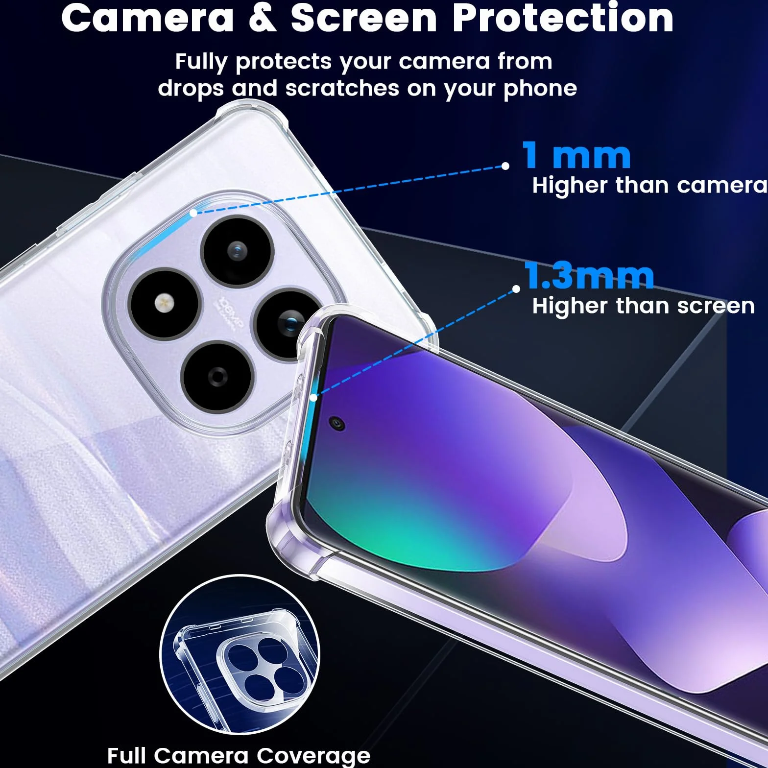 Yohii Cover per Xiaomi Redmi Note 15 4G / 5G / Poco M8 5G, [Protezione Fotocamera] Custodia Antiurto Chiaro, TPU Morbido Silicone Antigraffio Anti Ingiallimento Case, Trasparente