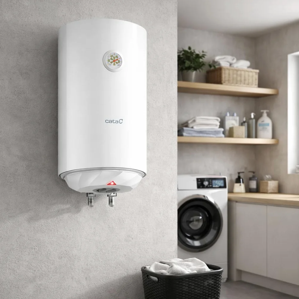 CATA CTR-30-M Scaldabagno elettrico Capacità 30 litri Potenza 1.500 W Sistema di superisolamento Modalità ECO intelligente Materiale acciaio rivestito di smalto titanio vetrificato