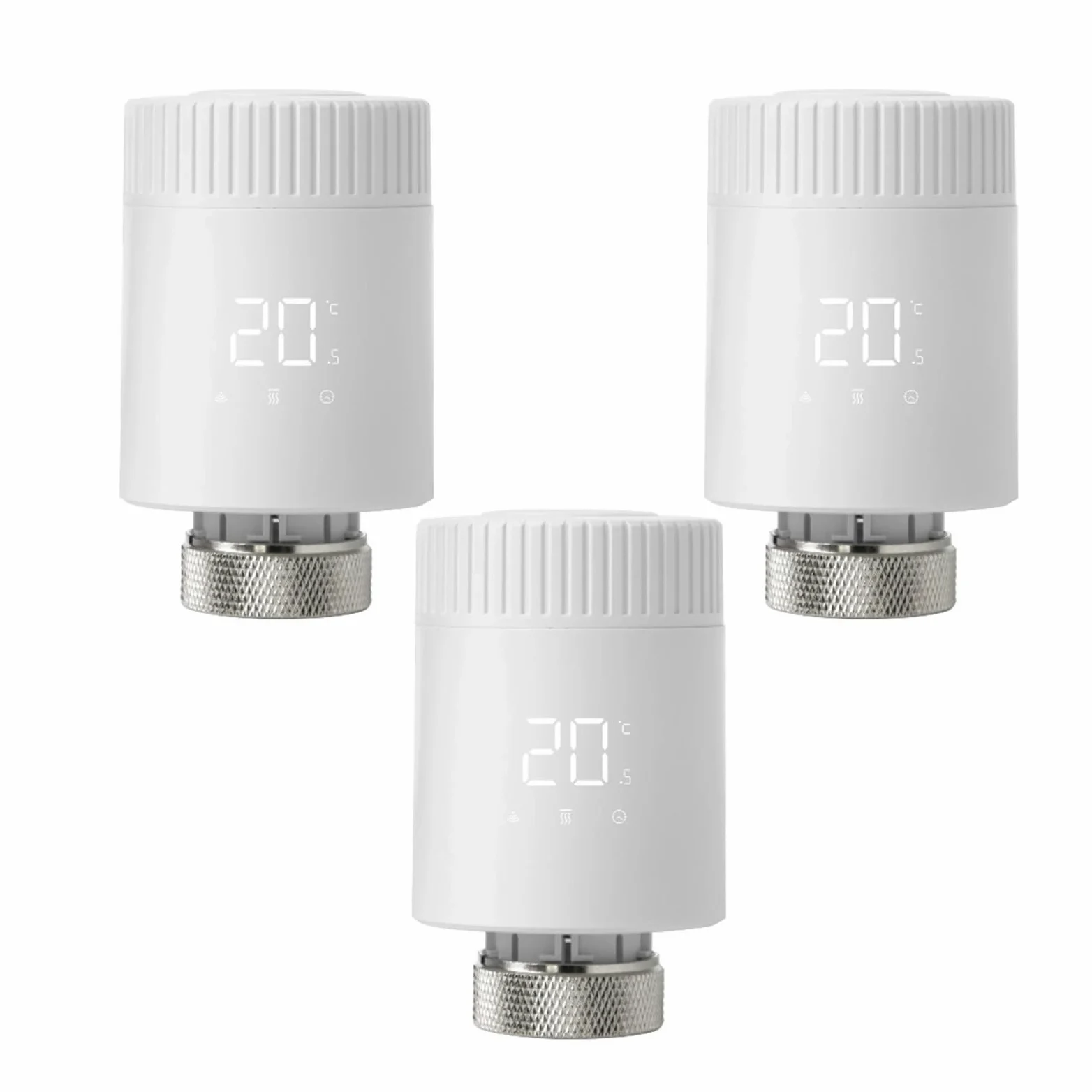 Attuatore Termostatico For Radiatore Smart TRV Valvola Termostatica Controllo Remoto Programmabile Risparmia Sui Costi Di Riscaldamento Energetico(3pcs)