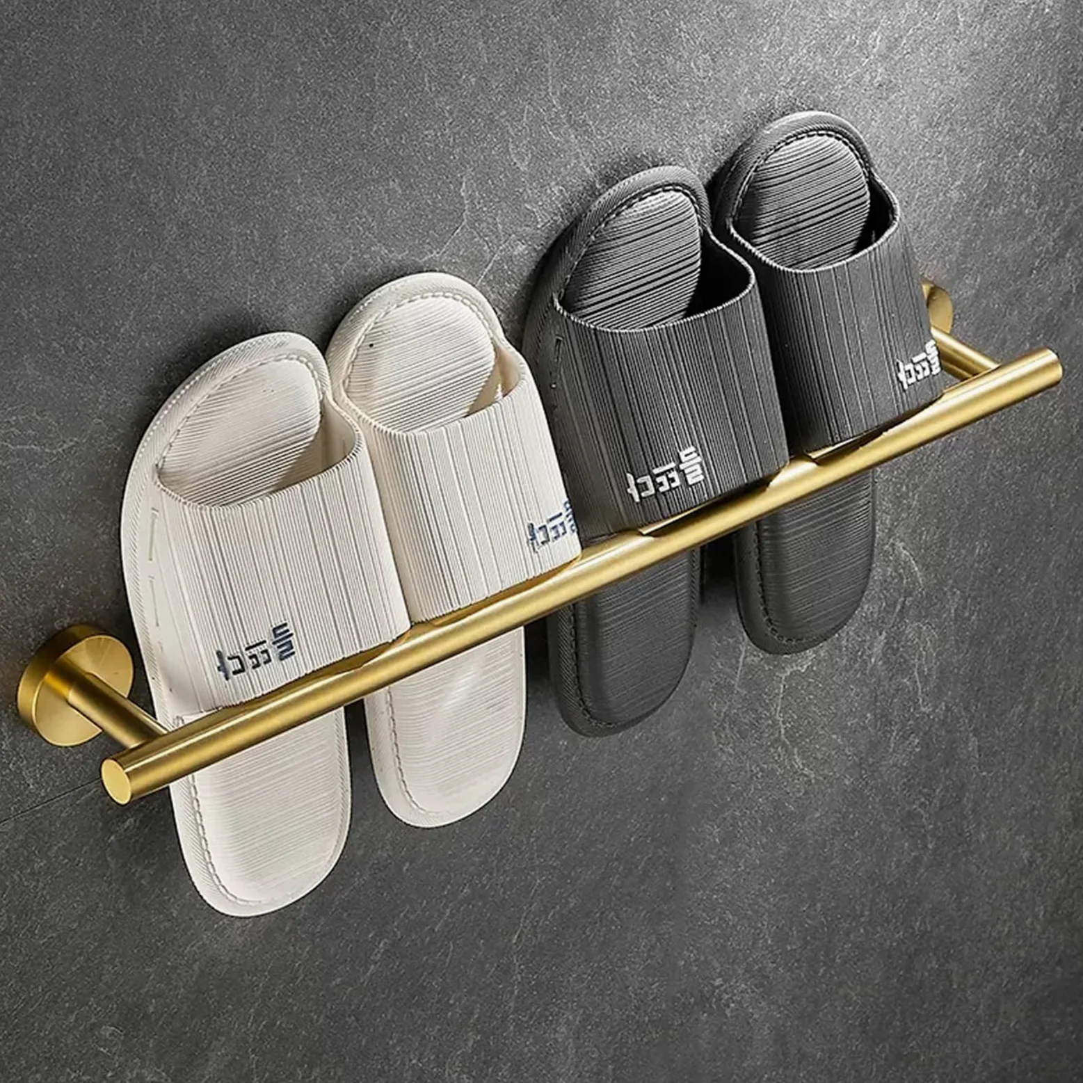 Portasciugamani Singolo, Portasciugamani Rotondo in Acciaio Inossidabile SUS 304, Portasciugamani A Parete, Portasciugamani Dorato per Cucina Bagno, 30cm-89cm Opzionale (Dimensioni : 50cm)