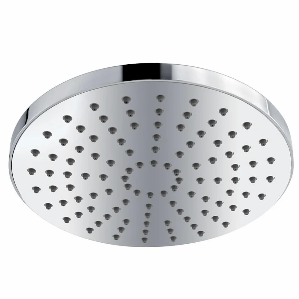 Schläfer 136010 | Soffione Doccia Tondo Ø 20cm, Soffione Doccia Anticalcare con Getto a Pioggia ad Alta Pressione in Abs, Snodo Girevole Universale G 1/2"