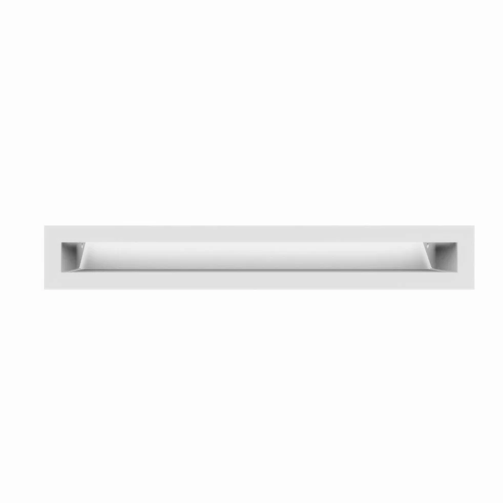 KRATKI griglia di ventilazione AIR 6x40 cm Bianco - Griglia ventilazione camino, per aria calda inclinata 45 gradi - Griglia aria calda resistente al surriscaldament