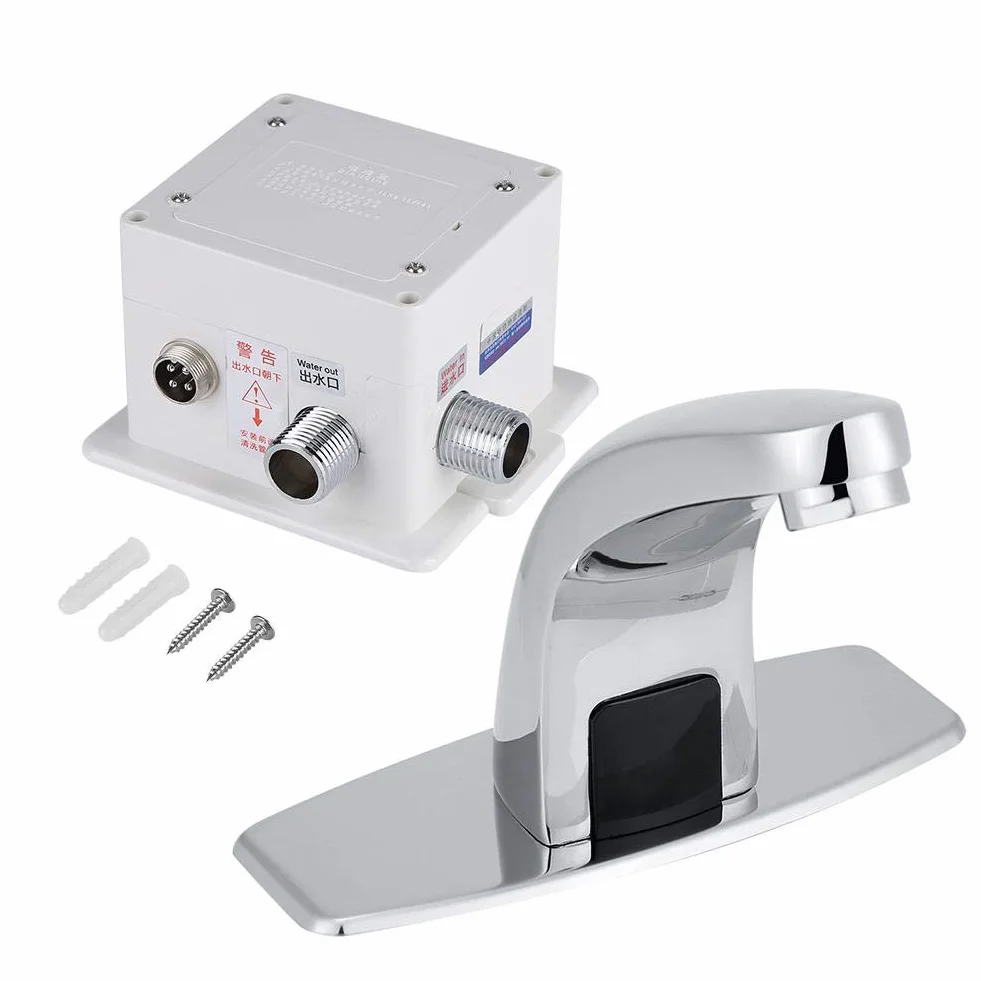 Rubinetto Lavabo Sensore a Infrarossi Lega di Zinco Kit Controllo Automatico