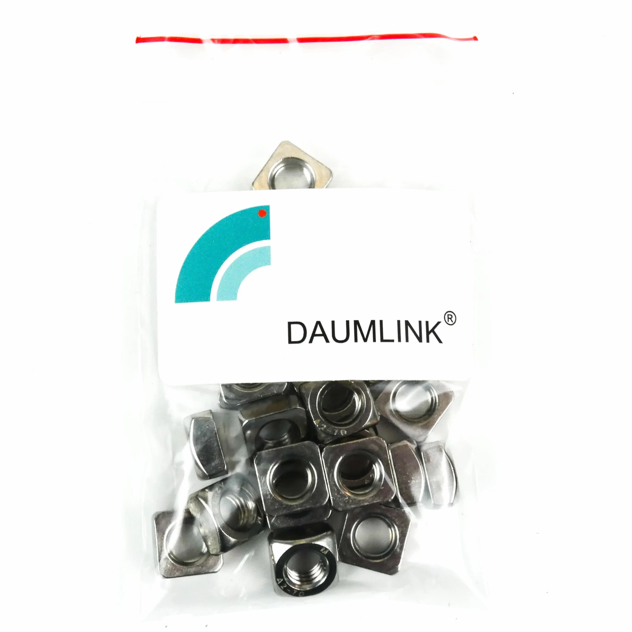 Dado quadrato DIN 557 Acciaio inox A2 V2A M8 25 pezzi