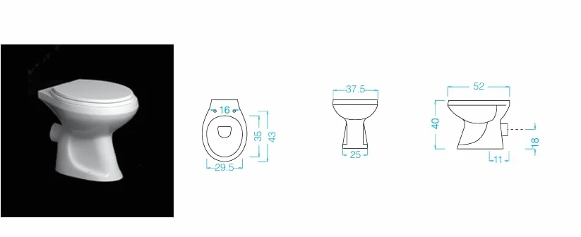 COPPIA SANITARI WC E BIDET serie TRIS GRAVENA