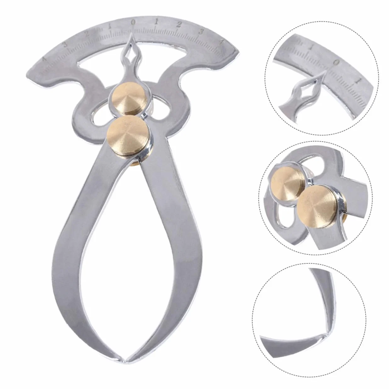 DOITOOL Calibro Spessimetro Portatile in Metallo Inossidabile Misurazione Spessori Esterni Argento