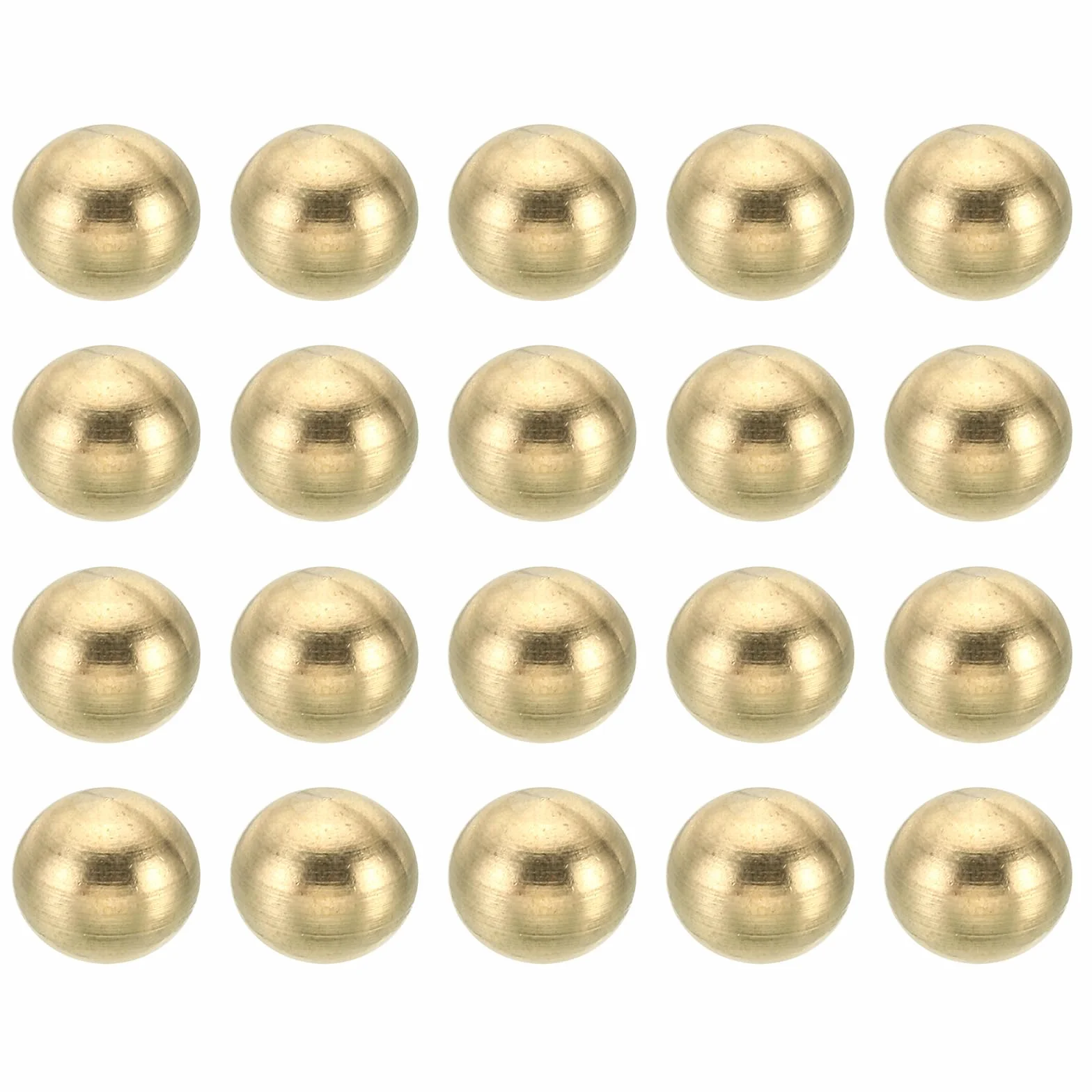 PATIKIL M6x1 Filettatura Tappo Dadi Manopola 20 Pacco Ottone Sfera Lampada Decorazione Vite 12mm