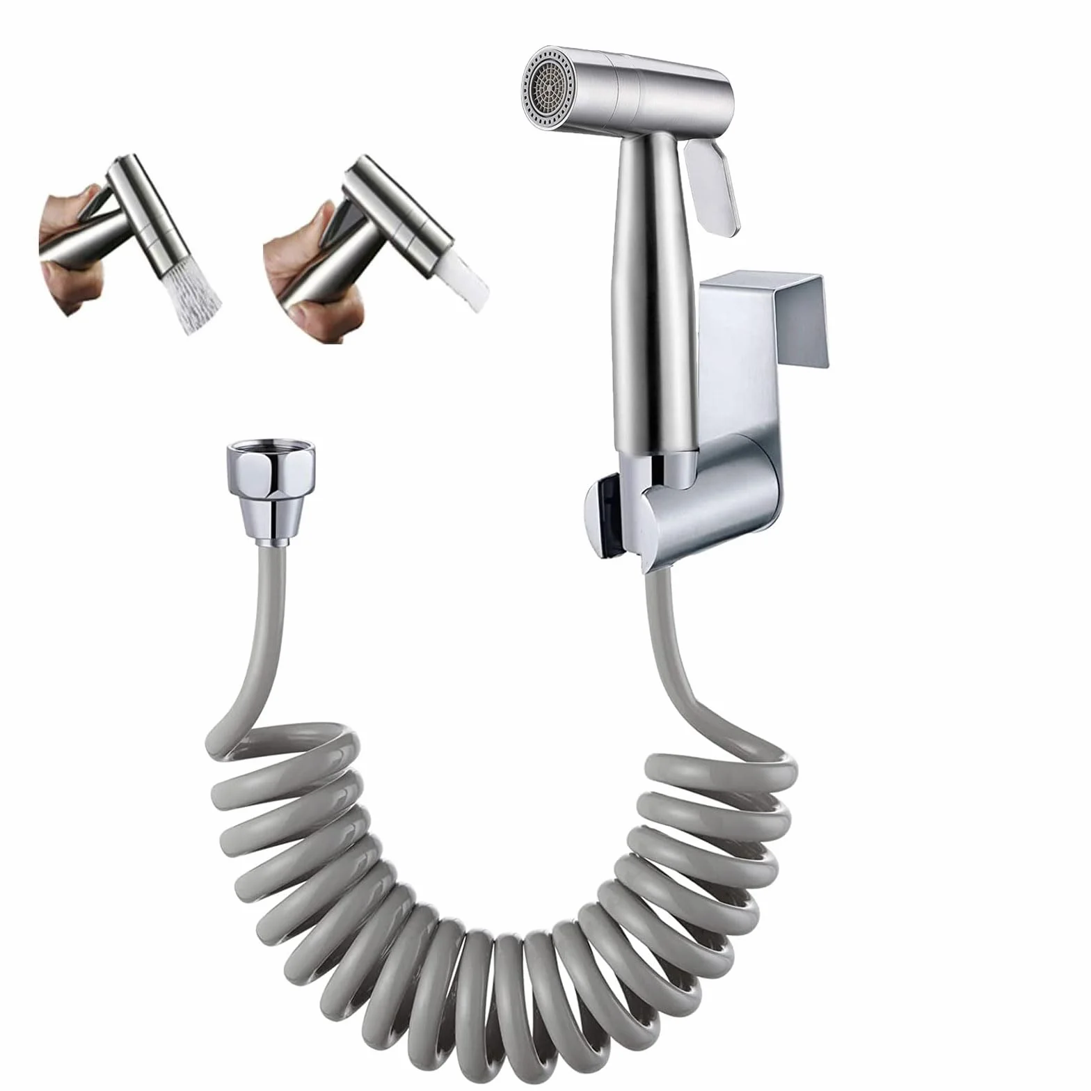 Bidet Portatile Kit Doccetta Spruzzatore Bidet WC Acciaio Inossidabile Tubo Doccia 3,1m