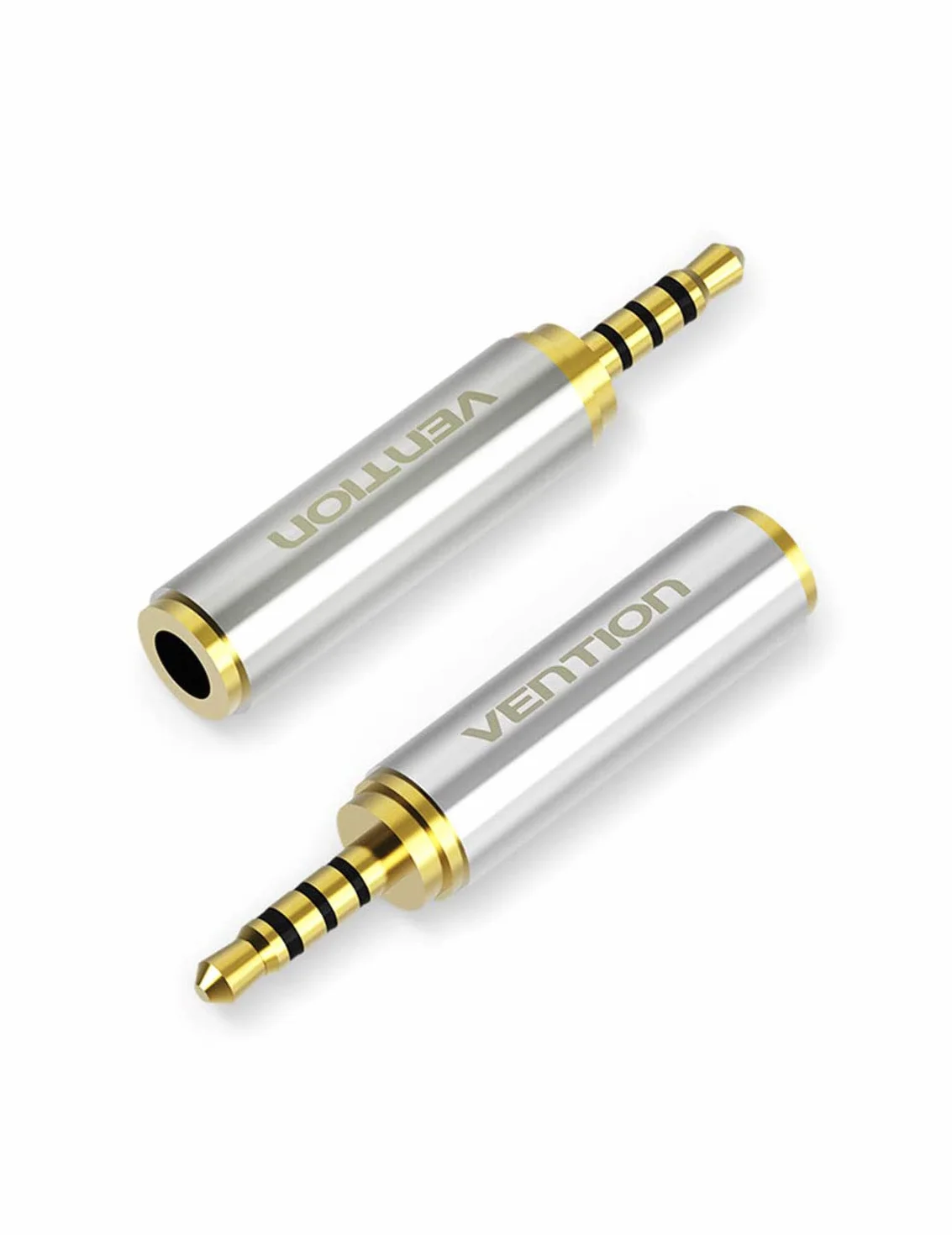 VENTION Convertitore adattatore audio da 3,5 mm femmina a 2,5 mm maschio, qualità premium, cuffie auricolari da 2,5 mm a 3,5 mm, jack stereo o mono a 3 anelli (2 pezzi)