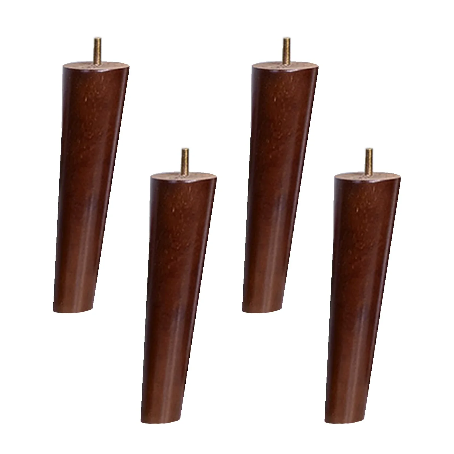 Gambe affusolate in legno massello, 20 cm, oblique, piedini di ricambio per divano, divano, TV, tavolo da pranzo, sedie, set di 4 gambe M8 in pelliccia