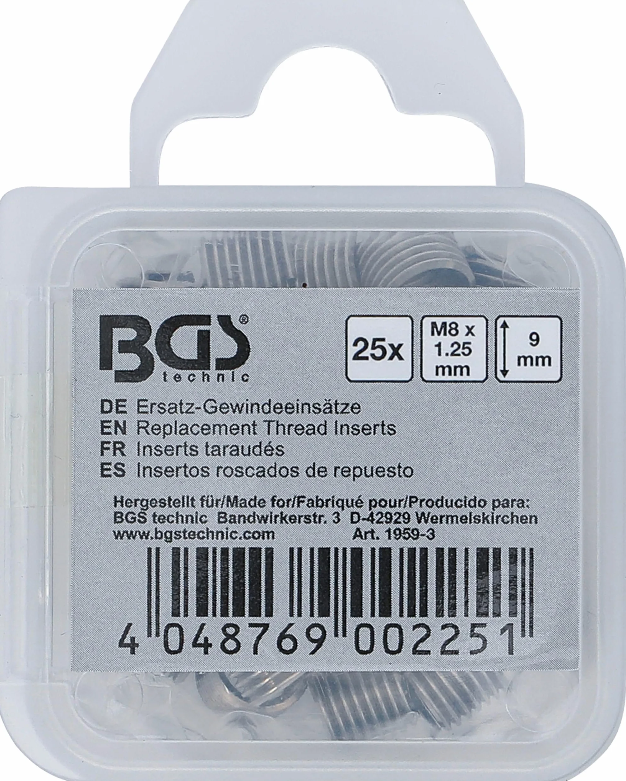 BGS 1959-3 | Inserti filettati di ricambio | M8 x 1,25 | 25 pz.