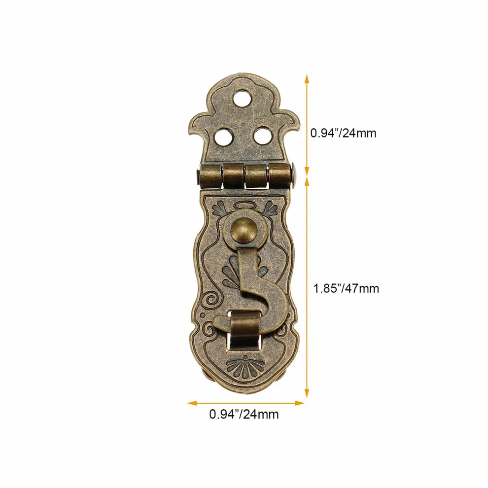 Cerniere per Notebook in Stile Vintage 90 Gradi Metallo Bronzo Anticato Chiusura a Gancio