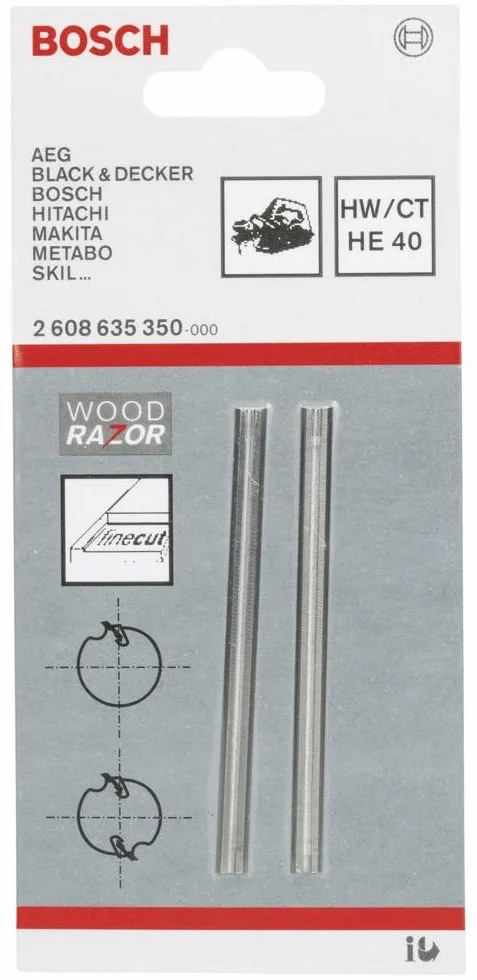Bosch Professional Cuchillas reversibles rectas HM40º 2 uds