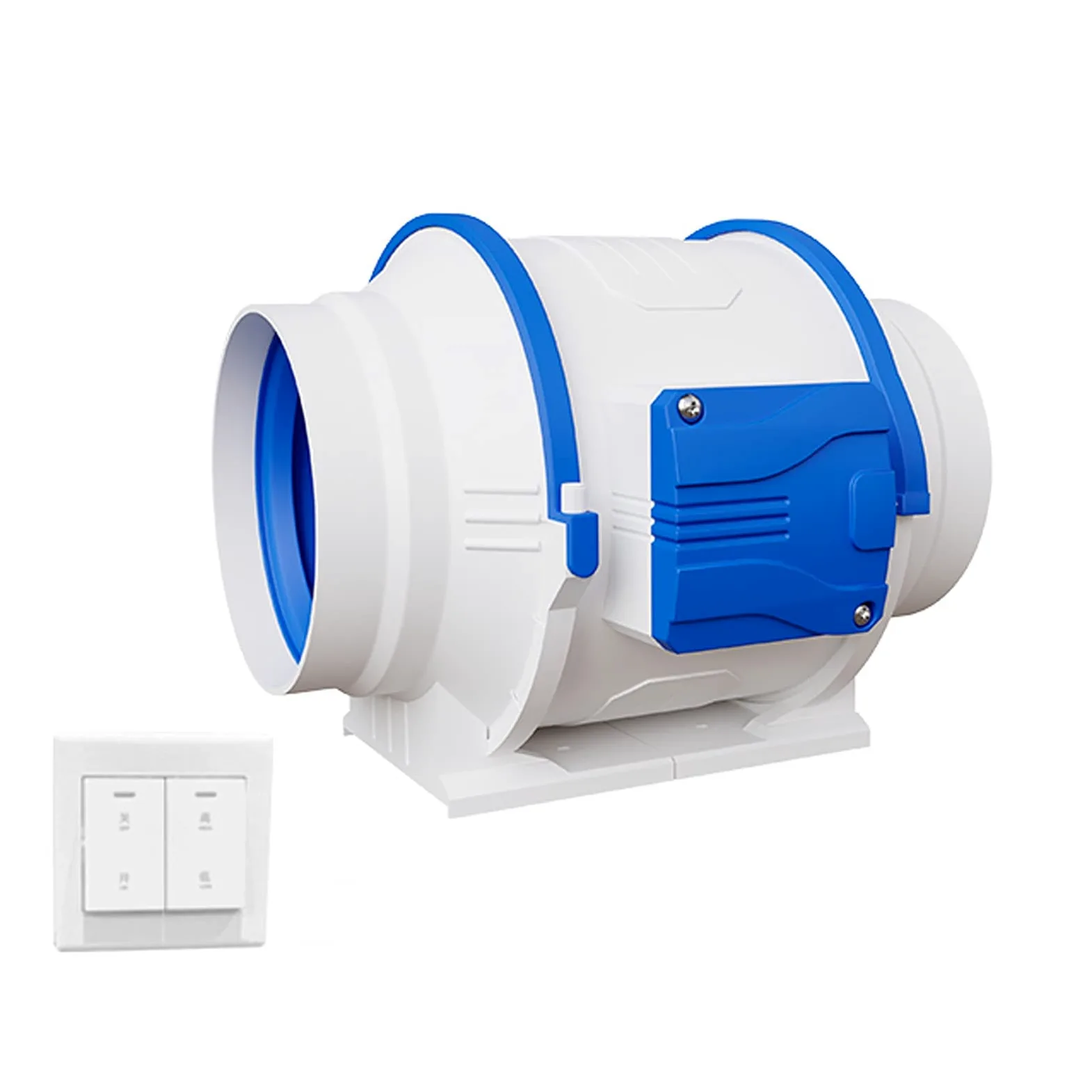 Ventola di scarico 4 "6" DUCT DUCT Ventola per il controllo del telecomando Ventolatore ventilatore con 2 Impostazioni velocità Dynamic Dynamic Fan Blade Famiglia Potente ventola di scarico ad alta po