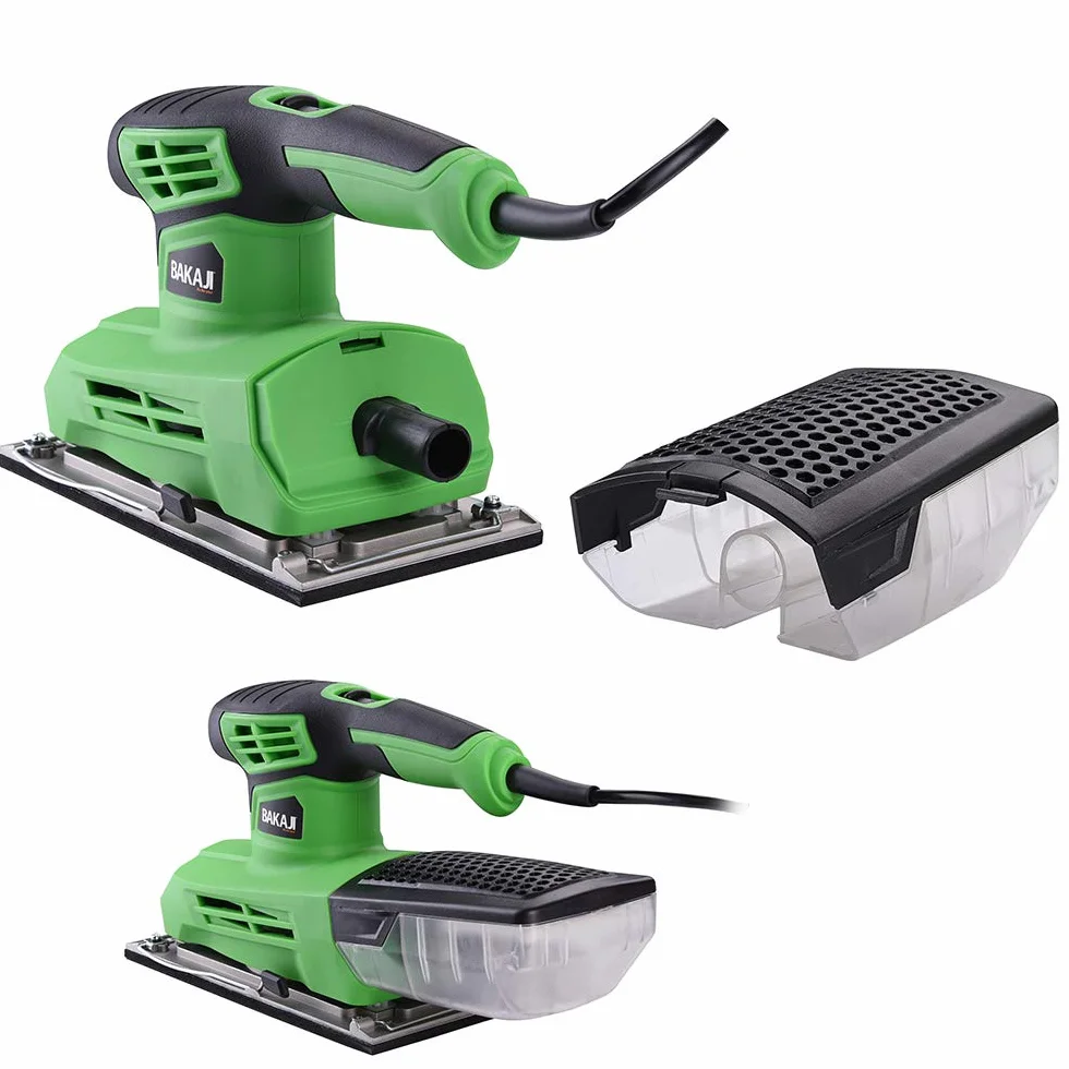 Bakaji Levigatrice Mouse Orbitale 300W 6000-12000 rpm Aspiratore Integrato 23x11 cm 10 Fogli Abrasivi