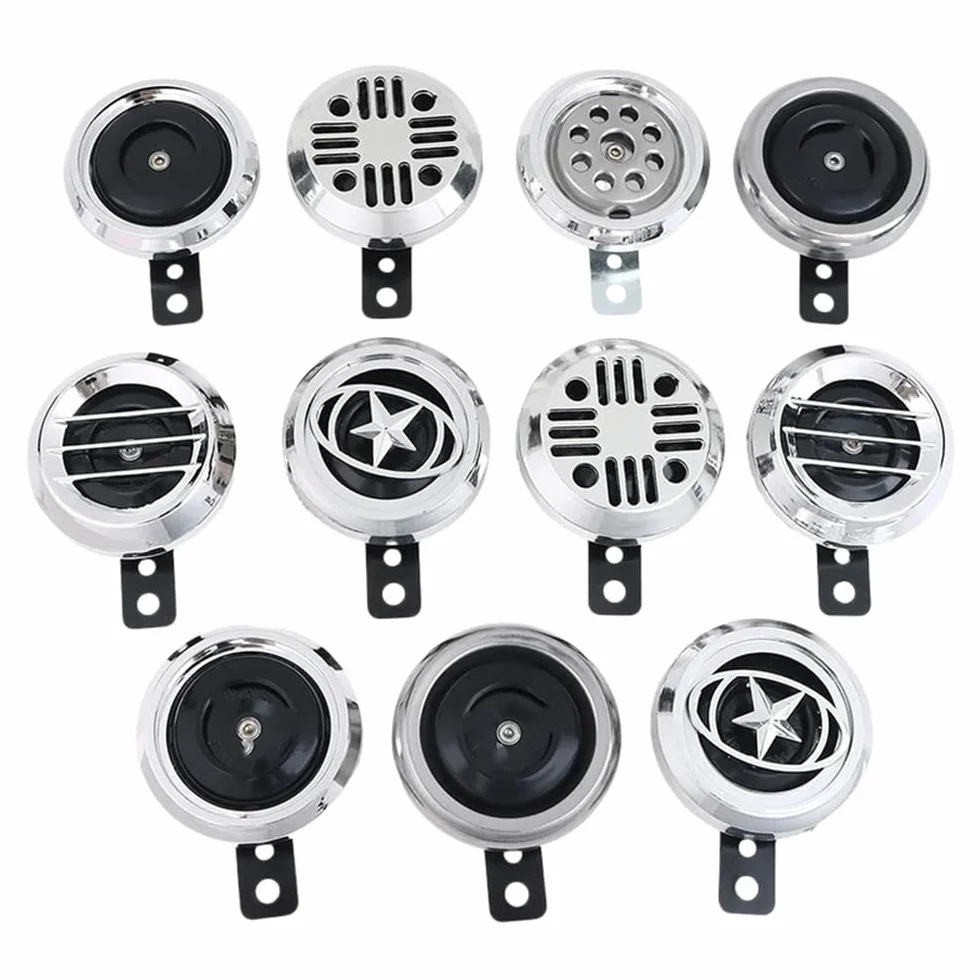 Amplificatore Altoparlanti Altoparlante Universale Da Bacino 12V/48V/60V - Anello Cromato Con Cover Protettiva Per Tricicli, Motociclette