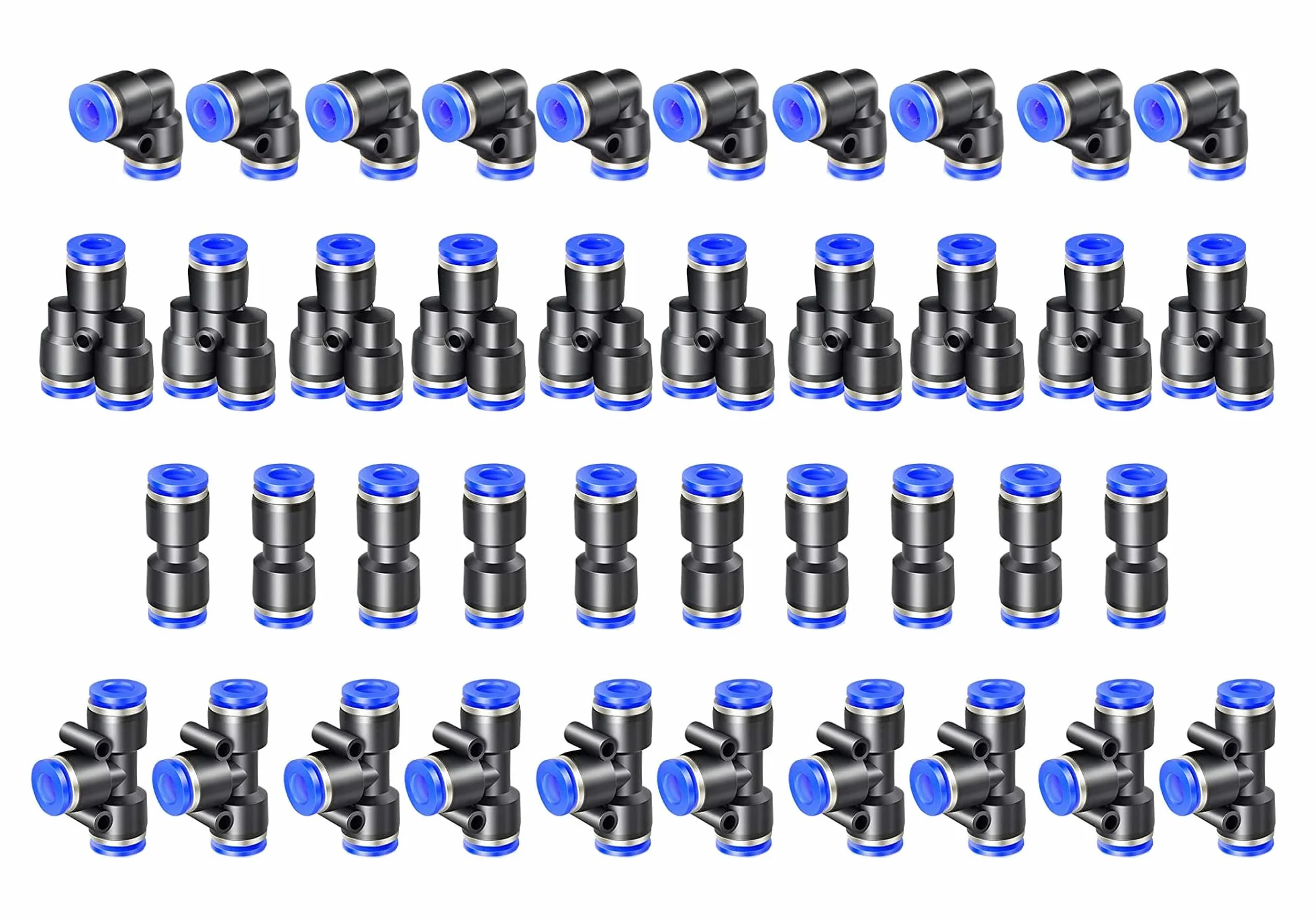 Kit fissaggio rapido Air Push 6 mm connettori pneumatici raccordi a T per tubi aria