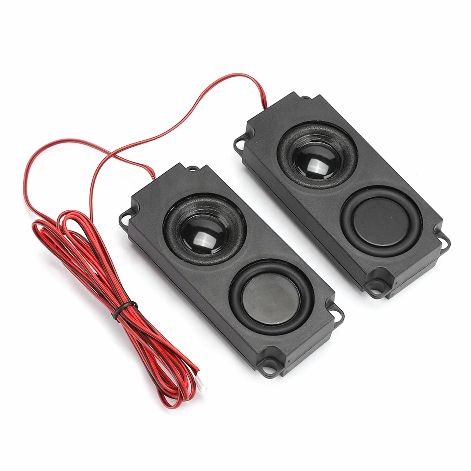 FILFEEL Doppio Altoparlante Magnetico Portatile con cavità per Bassi Pesanti da 40 Mm 8Ω 5W per Monitor TV, Poltrone Massaggianti per Divani, ABS 99x45x21mm (2 altoparlanti)